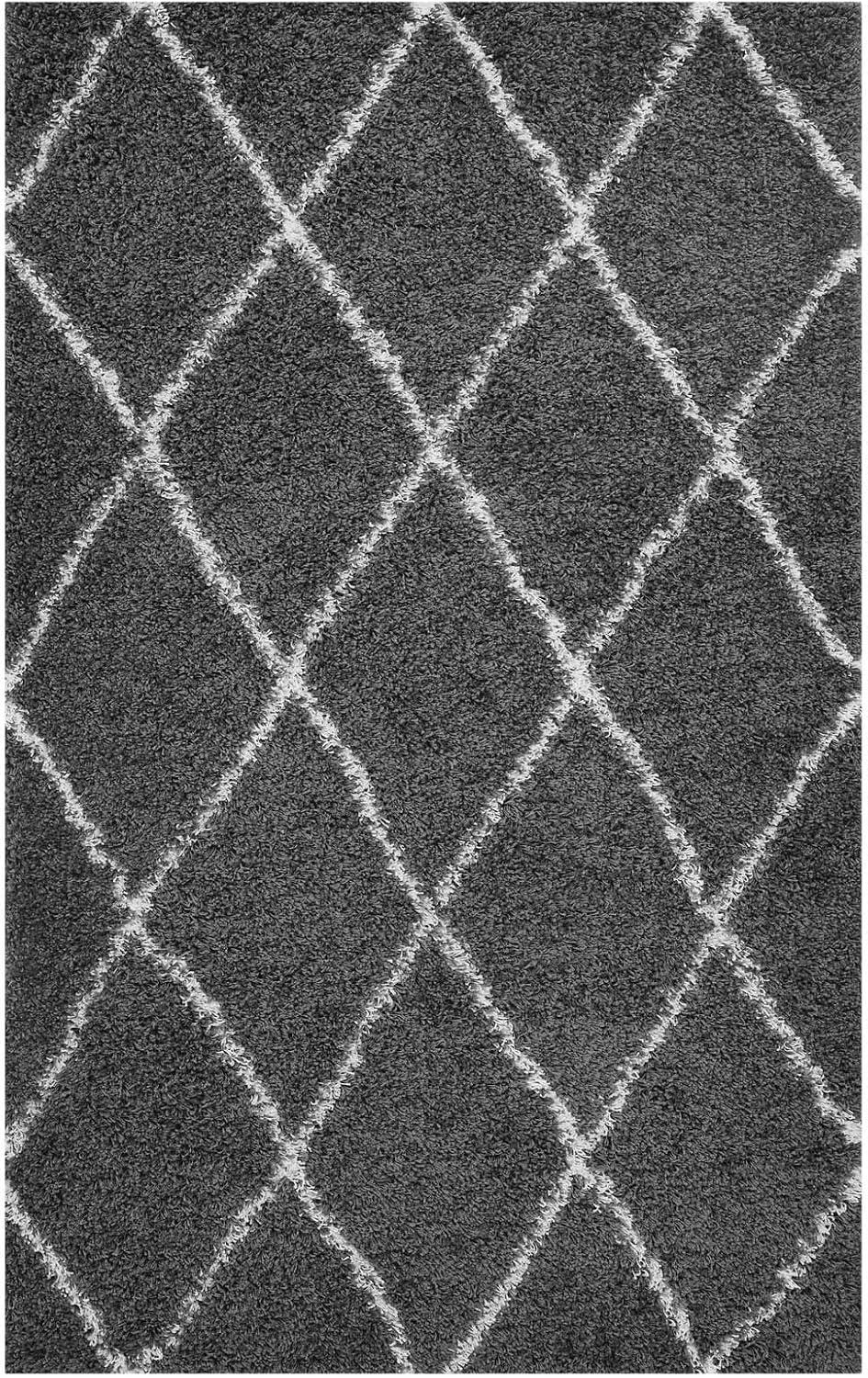 Modway Toryn Diamond Lattice Shag Area Rug