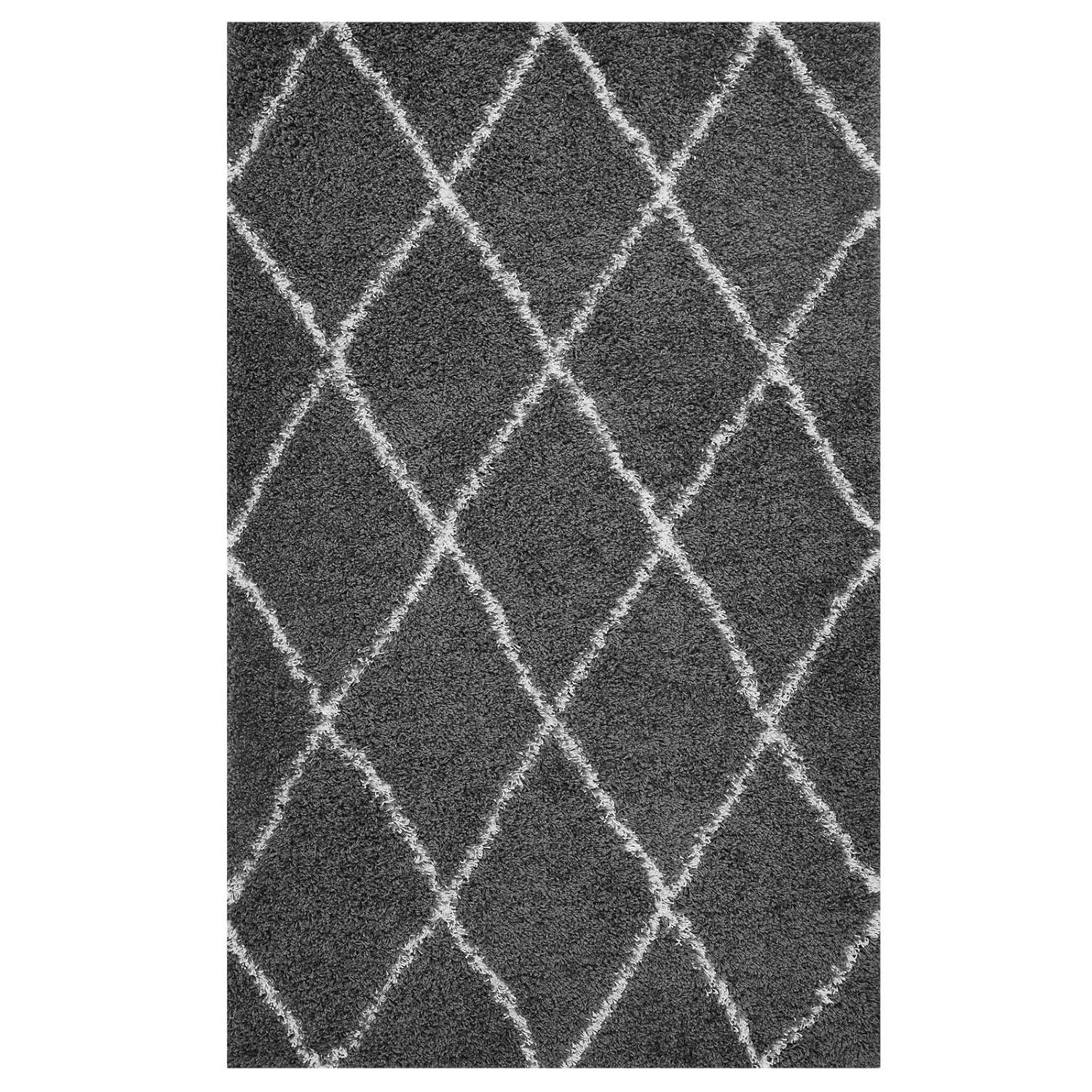 Modway Toryn Diamond Lattice Shag Area Rug