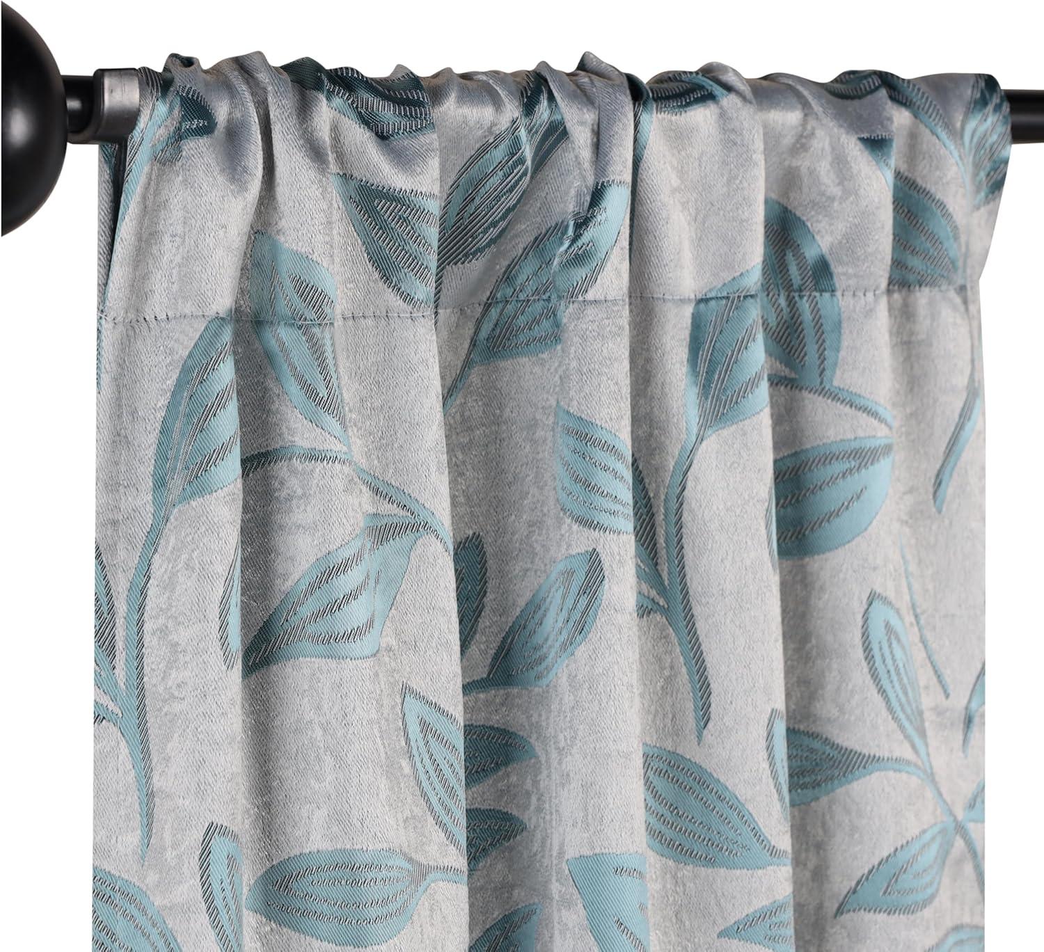 Superior Modern Bohemian Leaves Polyester Machine Washable Room Darkening Blackout Curtains by Superior (Set of 2)