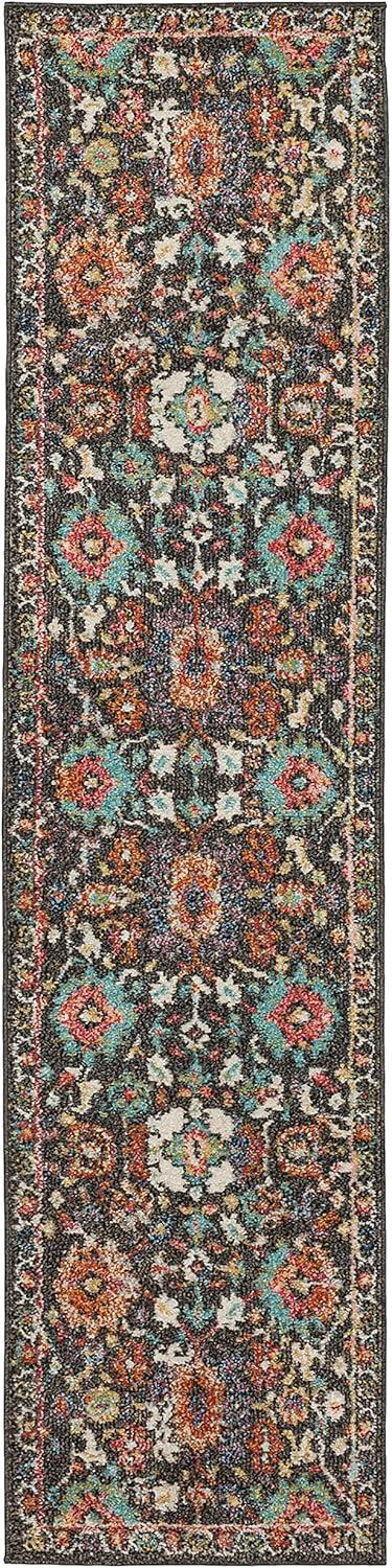 Norwood Multi-Color Synthetic 2' x 10' Non-Slip Runner Rug