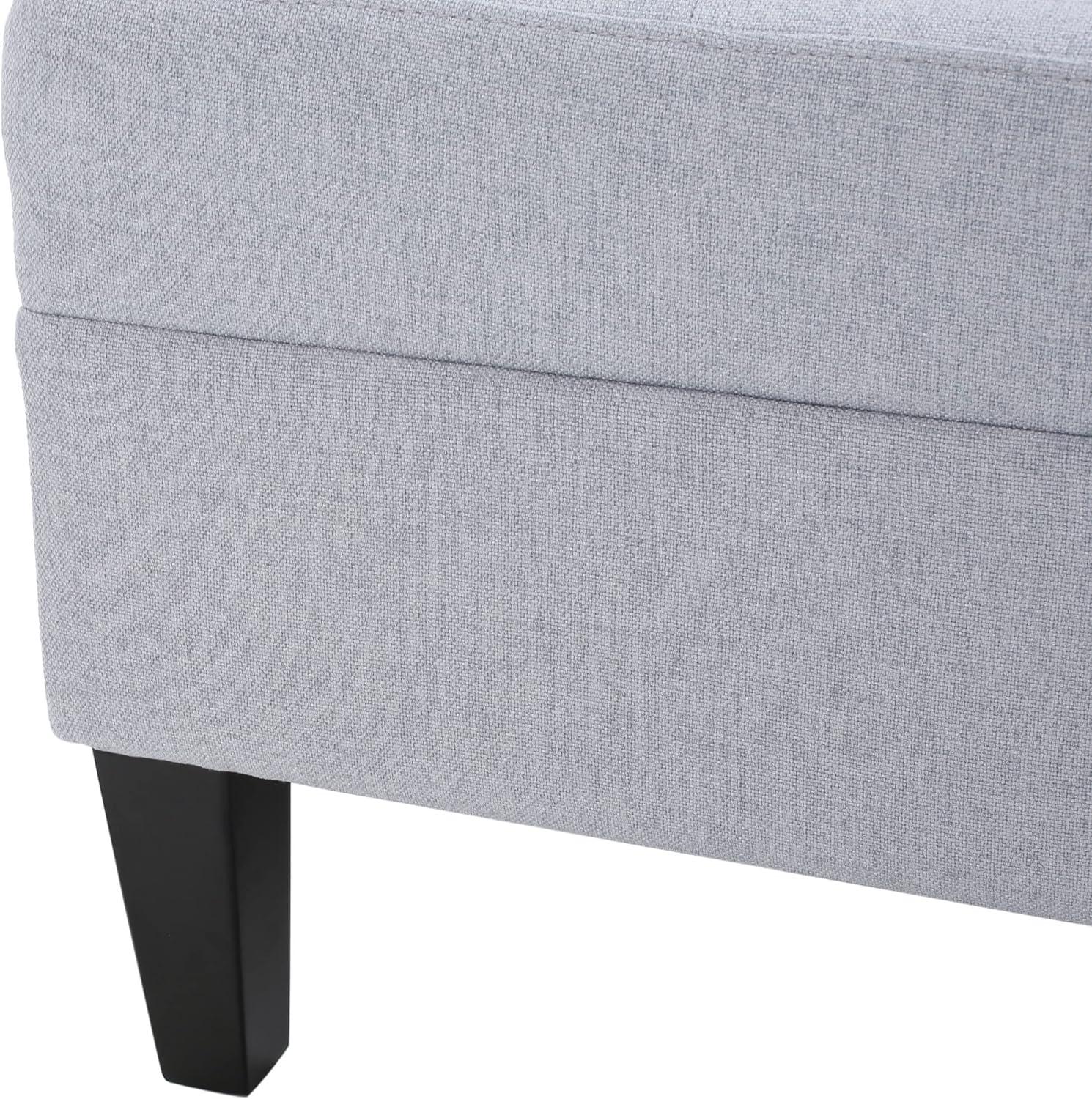 GDF Studio Bridger Mid-Century Ottoman, Light Grey