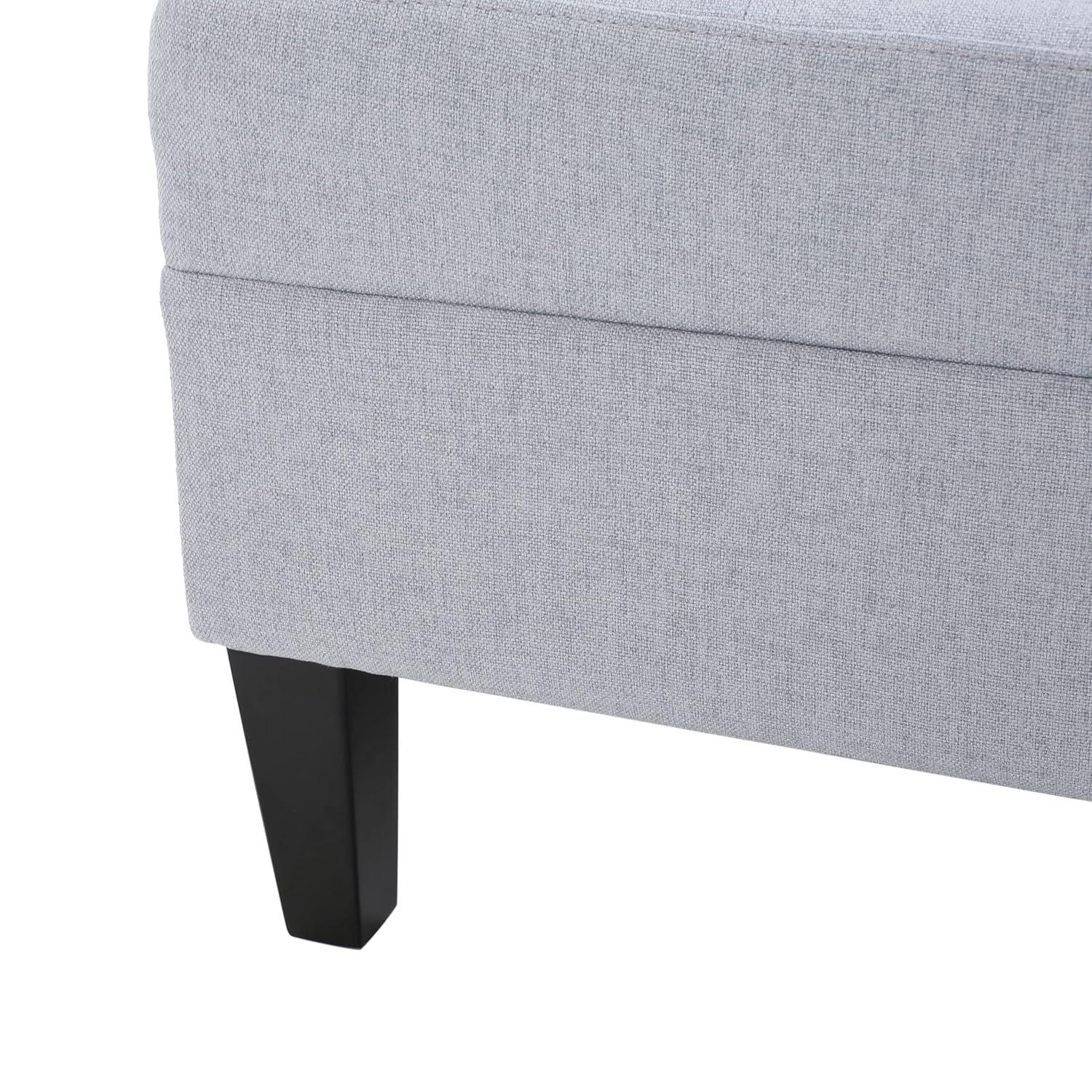 GDF Studio Bridger Mid-Century Ottoman, Light Grey