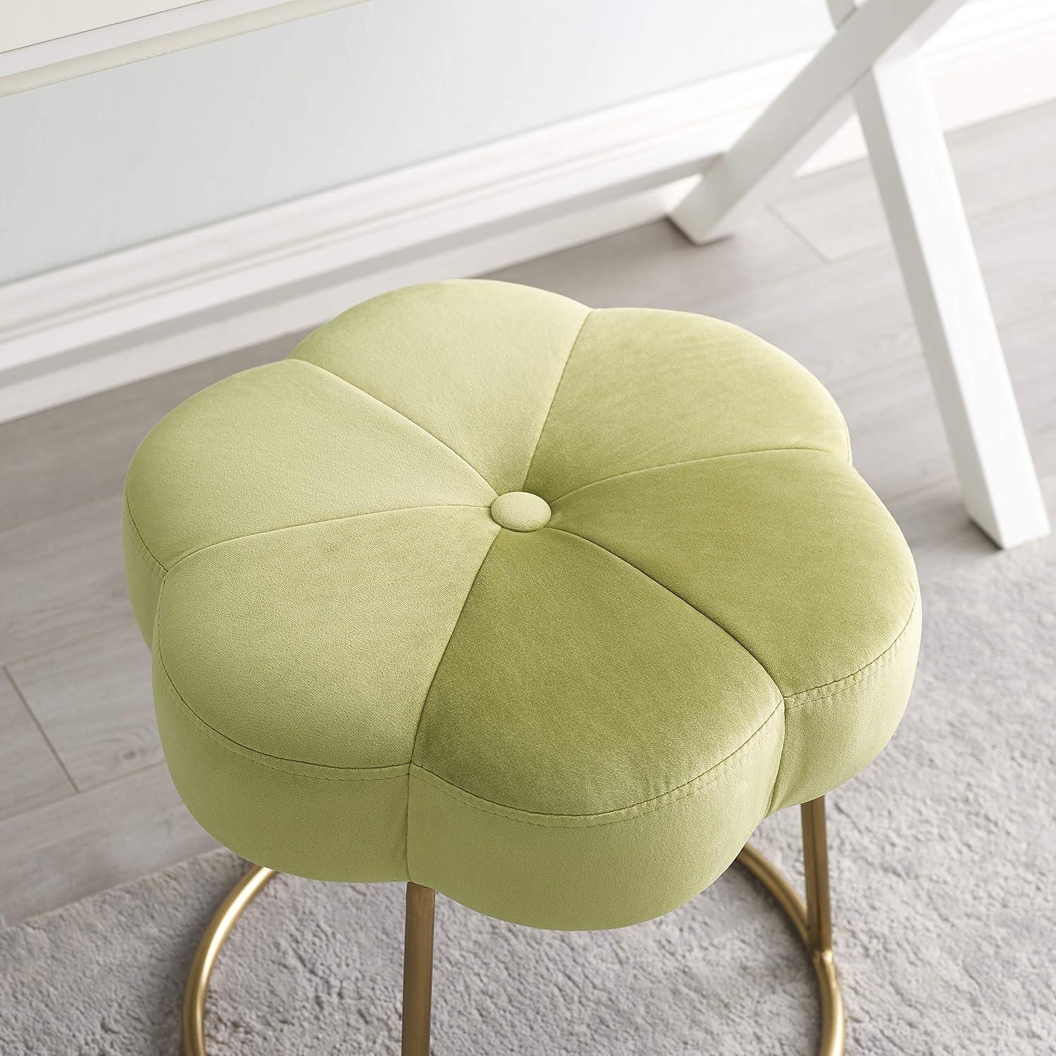 Ciara Flower Cushioned Vanity Stool
