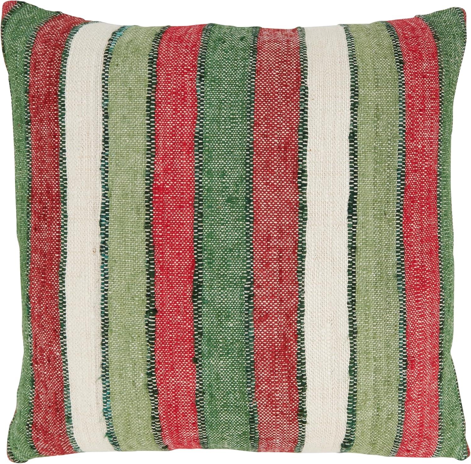 Saro Lifestyle Striped Poly Filled Throw Pillow