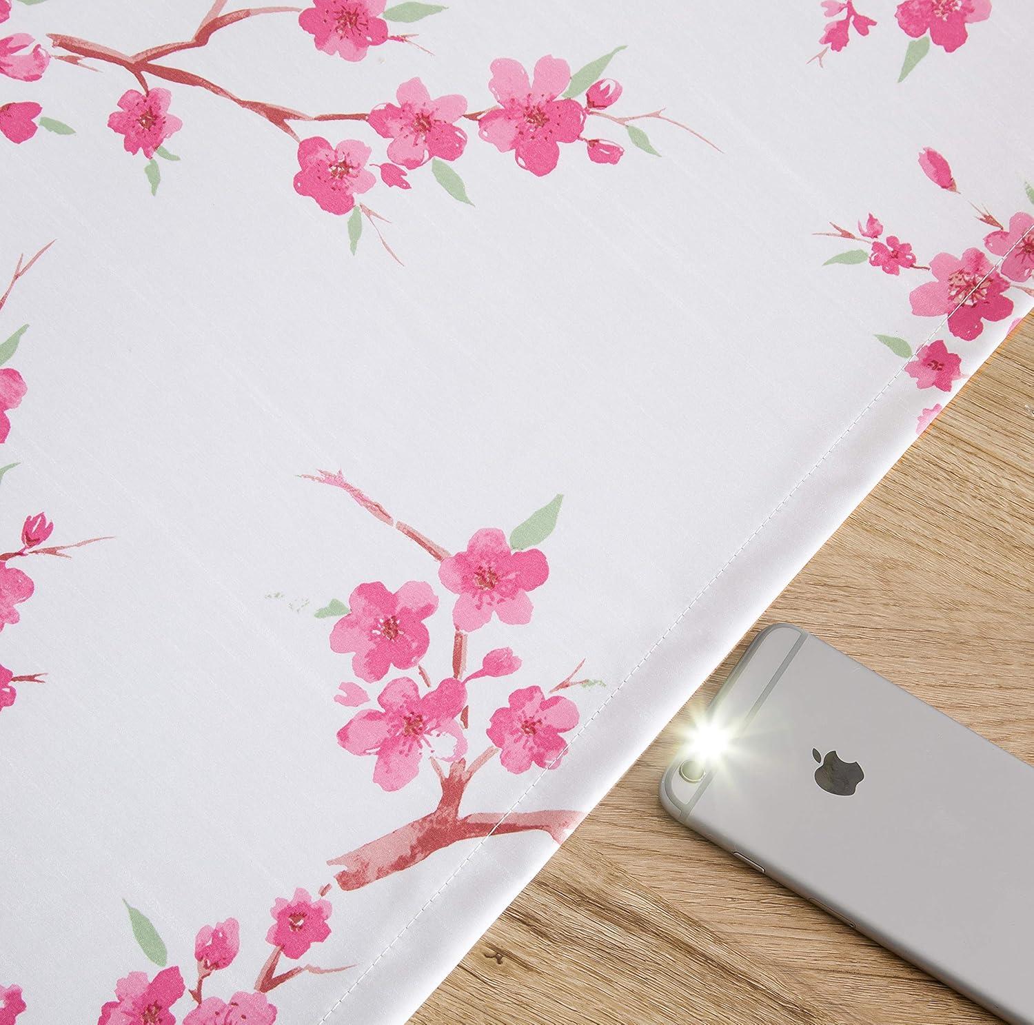 THD Yasmine Floral Room Darkening Rod Pocket Light Filtering Curtain Panels - Set of 2