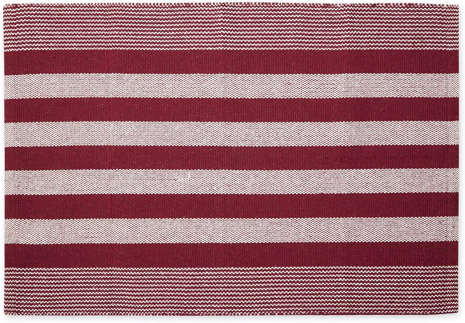 Flatweave Cotton Striped Rug