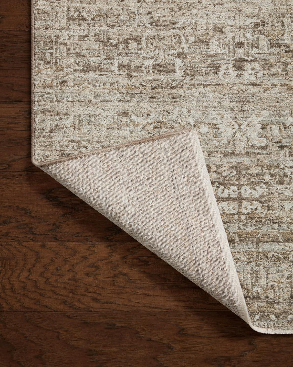 Amber Lewis Bark and Dove Rectangular Synthetic Runner Rug