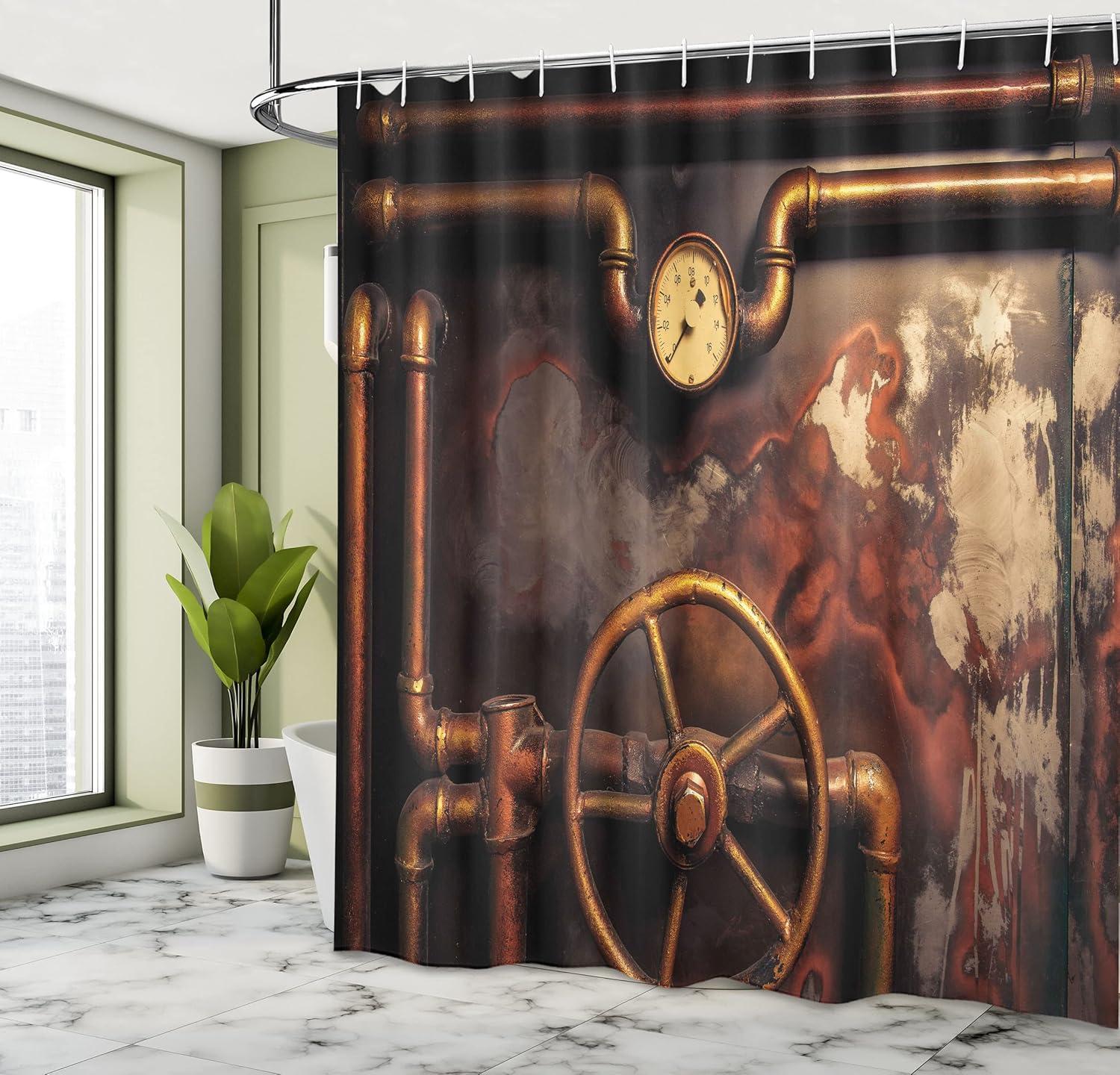 Shower Curtain with Hooks Included