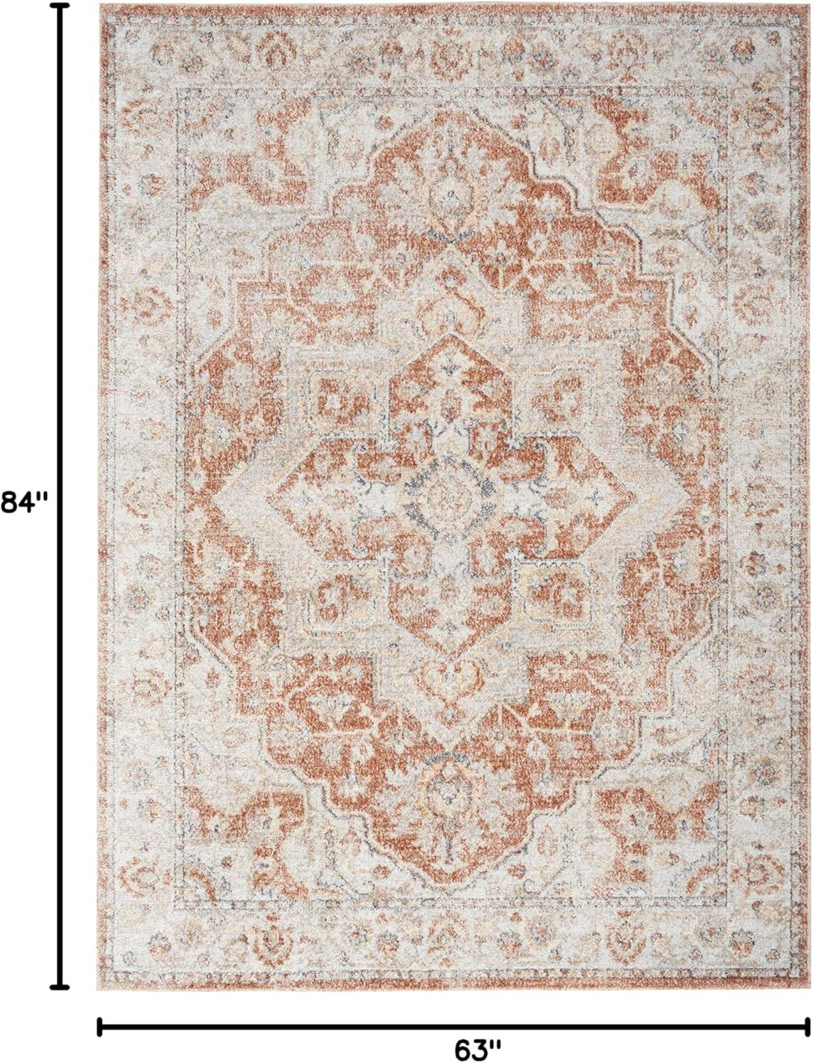 Nourison Washable Astra Vintage Medallion Indoor Flatweave Area Rug