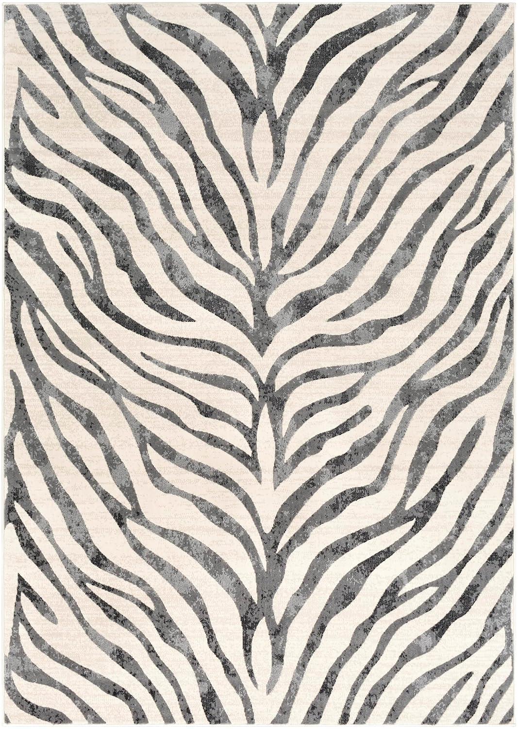 Mark & Day Vossen 5'3"x7'3" Rectangle Woven Indoor and Outdoor Area Rugs Medium Gray