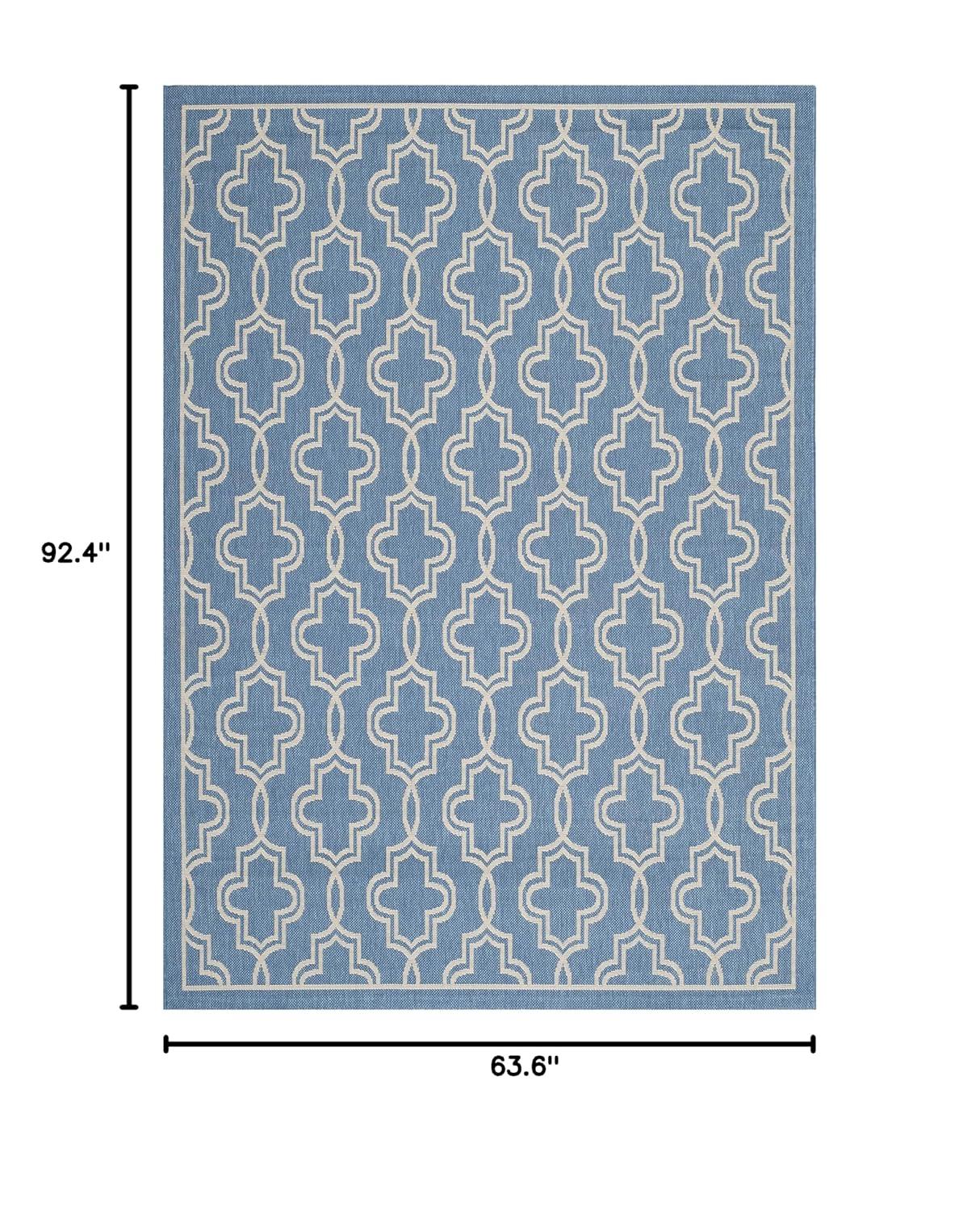 Martha Stewart Collection - MSR4274 - Indoor Power Loomed Area Rugs - Blue/Beige - 5'3"x7'7"