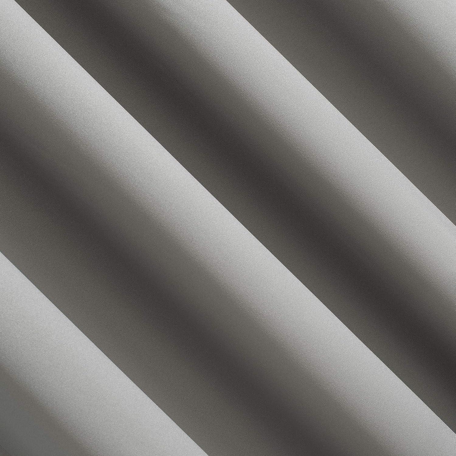 Sun Zero Nordic 2-pack Theater Grade Extreme 100% Blackout Grommet Curtain Panel Pair, 52" x 84", Silver