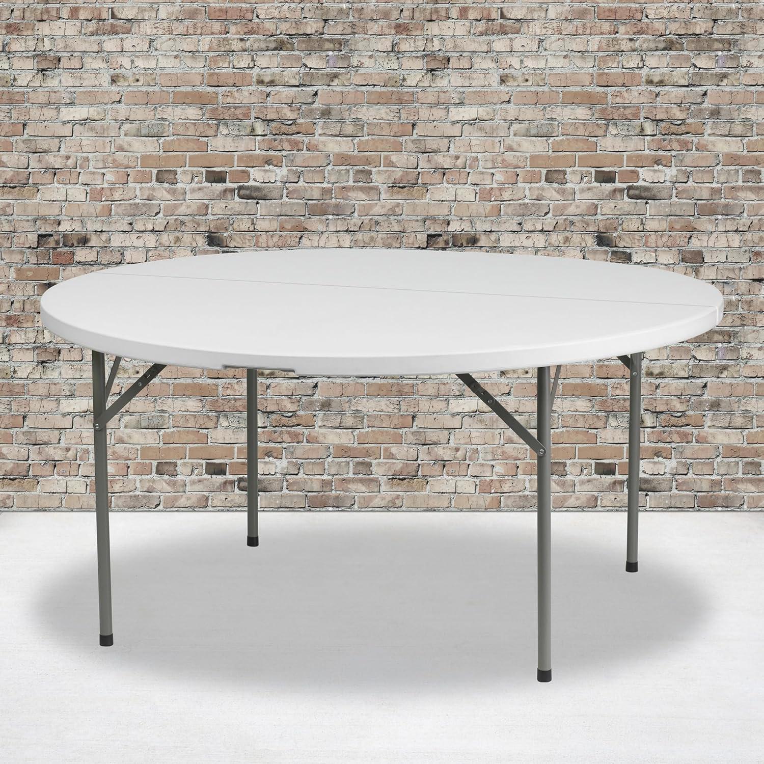Noah 5' Round Plastic Event Folding Table by Flash Furniture