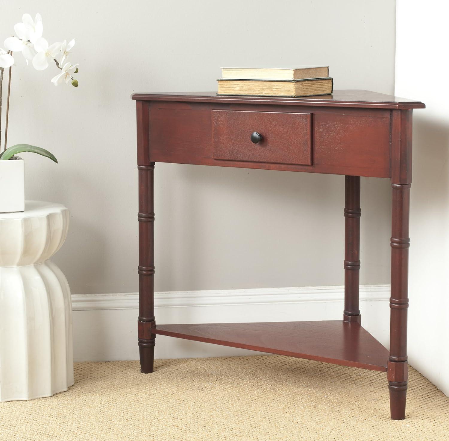 Gomez Corner Table - AMH5709E - red - Safavieh Couture