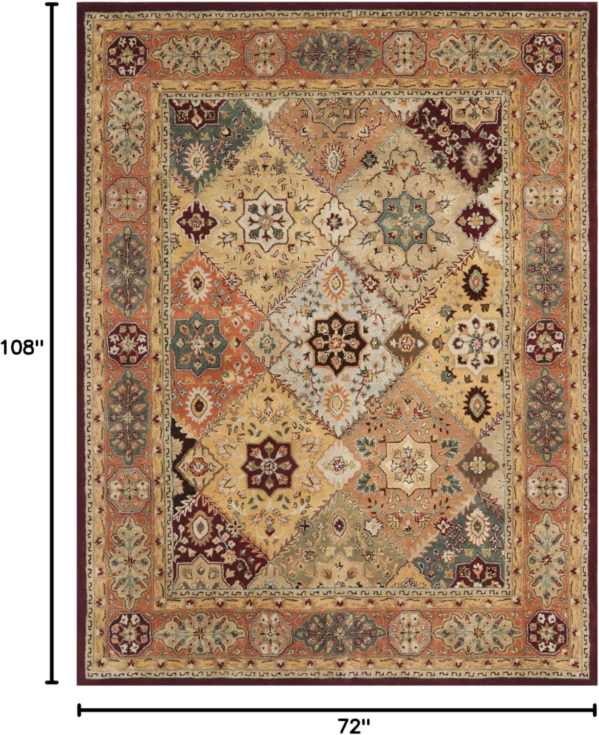 SAFAVIEH Persian Legend Dorinda Border Wool Area Rug, Red/Rust, 6' x 9'