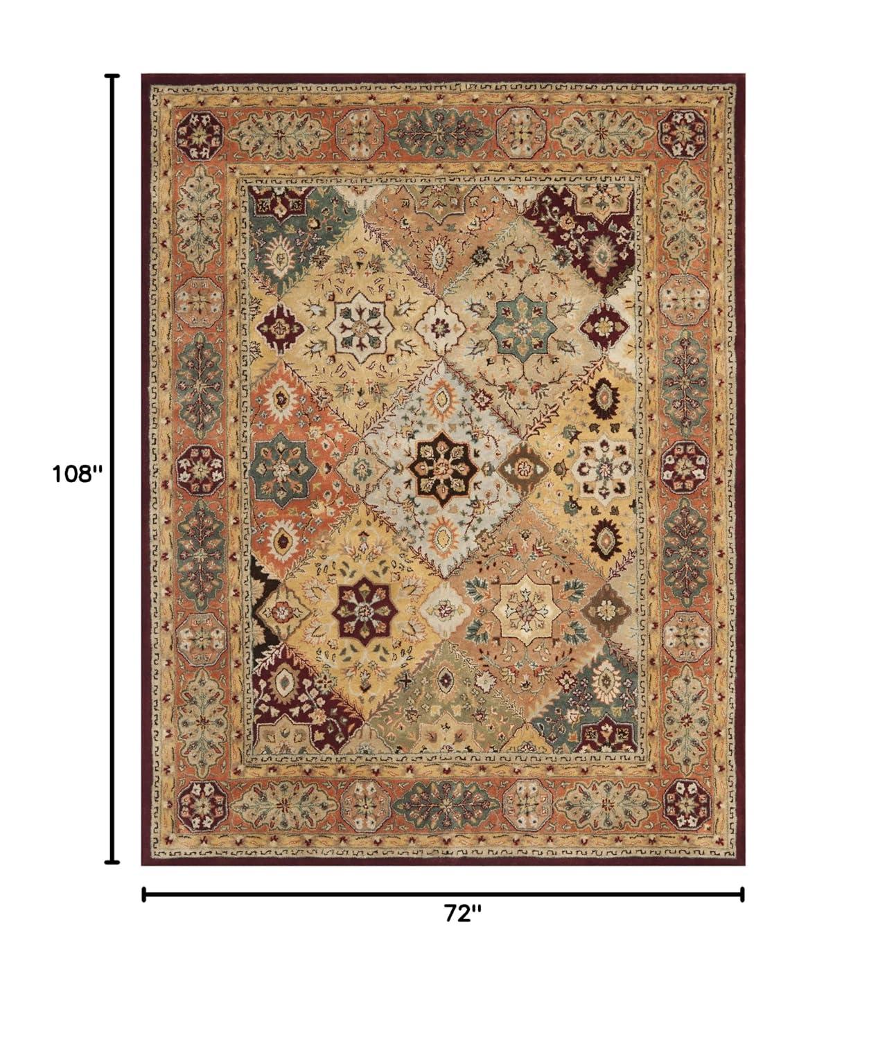 SAFAVIEH Persian Legend Dorinda Border Wool Area Rug, Red/Rust, 6' x 9'