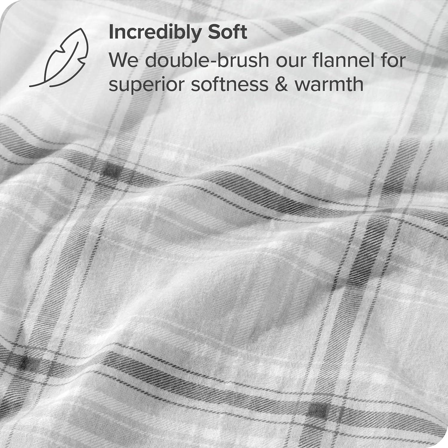 Cotton Flannel Duvet Cover & Sham Set by Bare Home