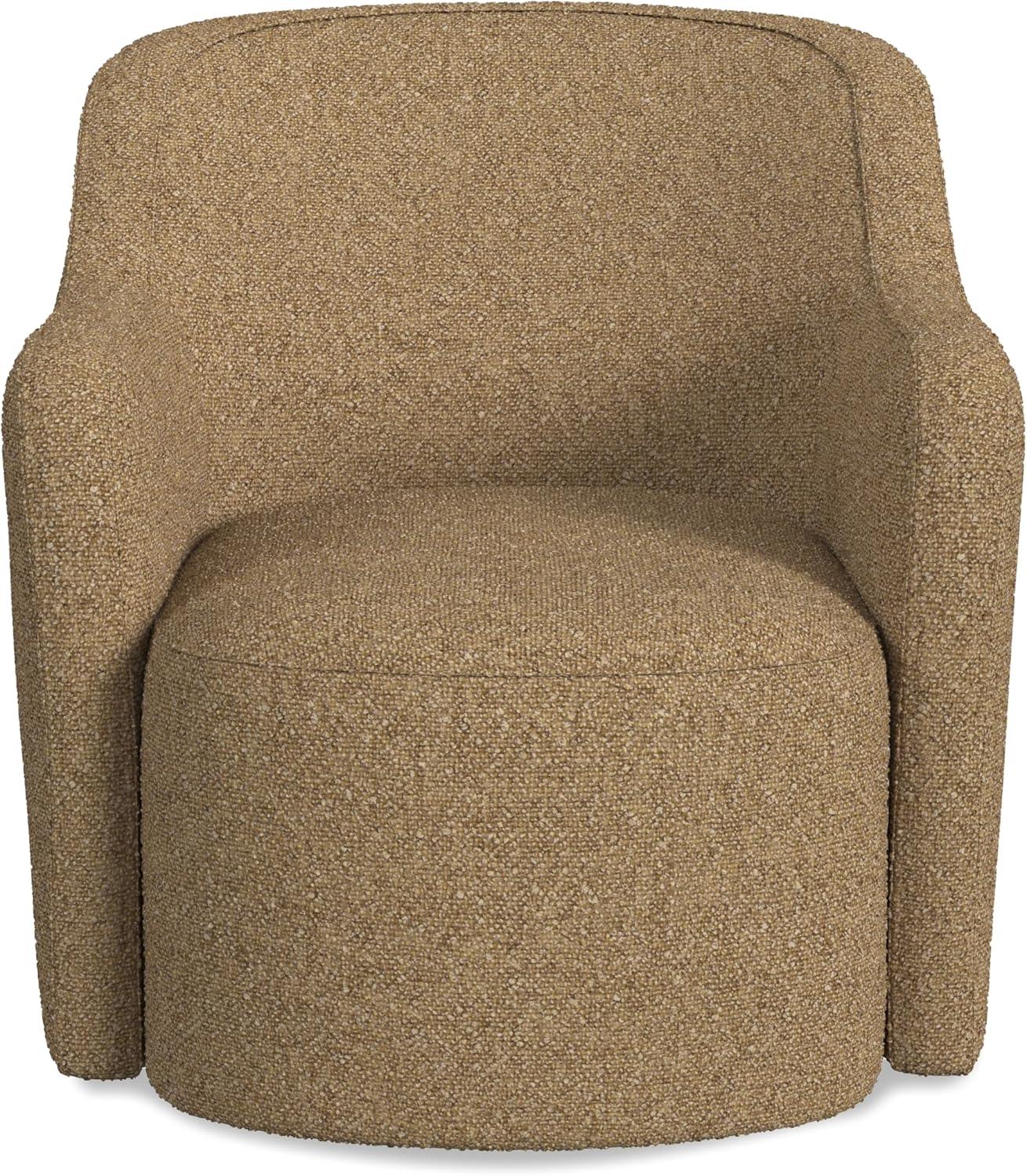 HomePop Upholstered Swivel Accent Chair Light Tan