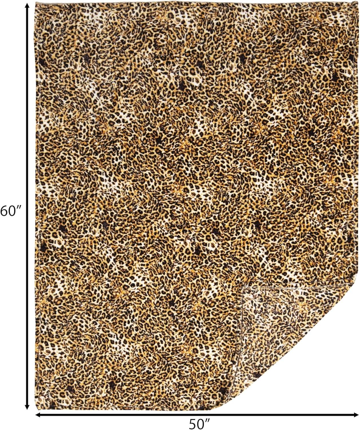 CARSTENS, INC. Travel Blanket, Premium Compact 2-in-1 Airplane Blanket/Pillow, Leopard Print