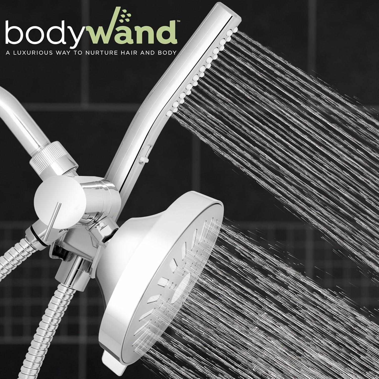 Waterpik BodyWand Spa System with PowerComb Chrome 7 settings Showerhead Combo 1.8 gpm