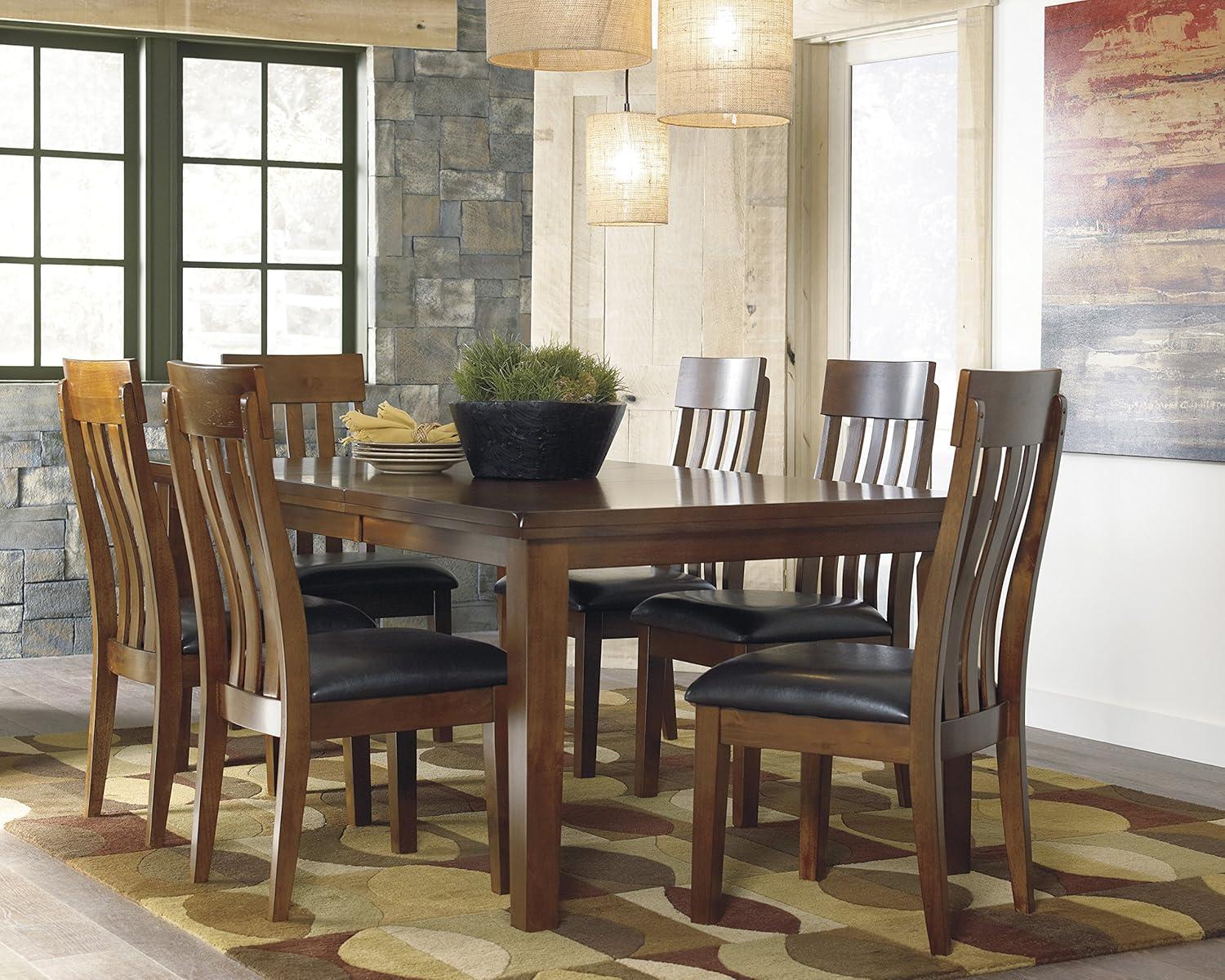 Signature Design by Ashley Ralene Rake Back Dining Room Chair, Set of 2, Brown