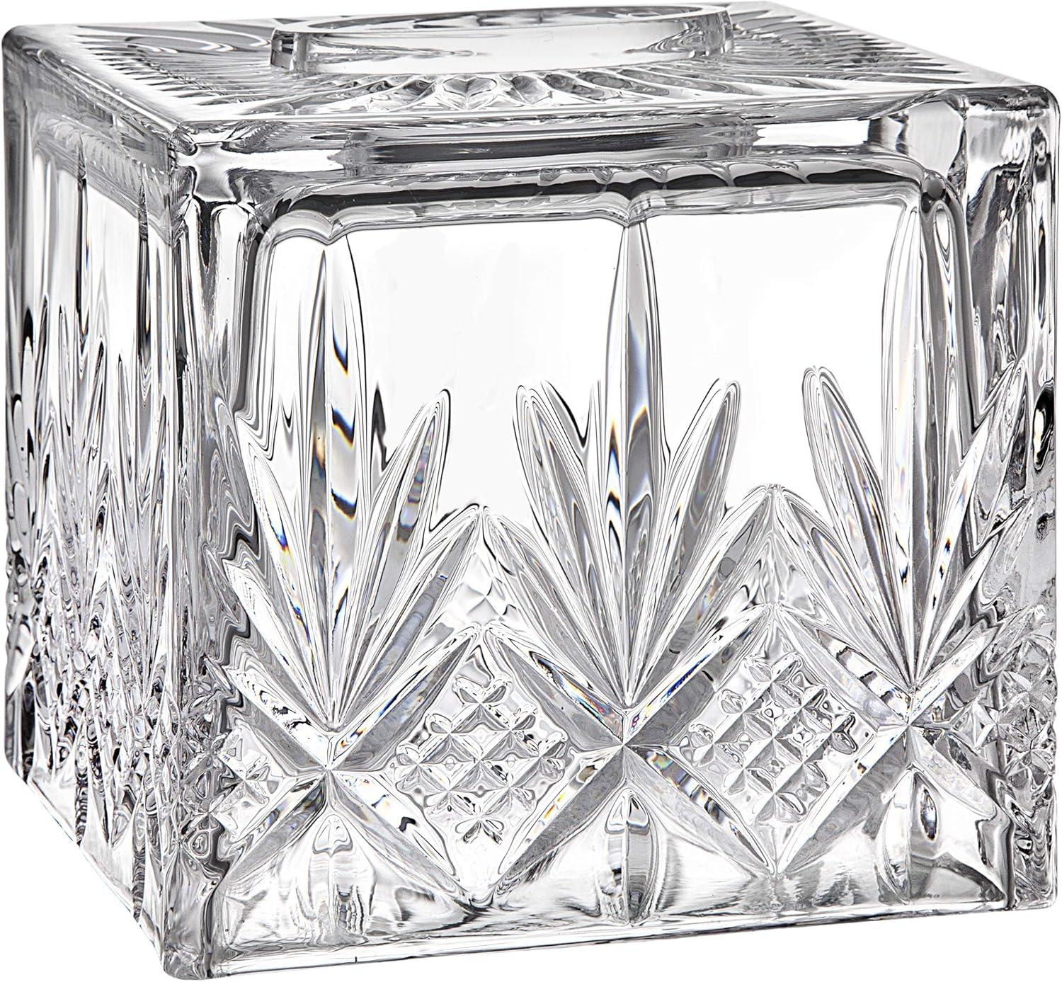 Godinger Dublin Clear Crystal Tissue Box