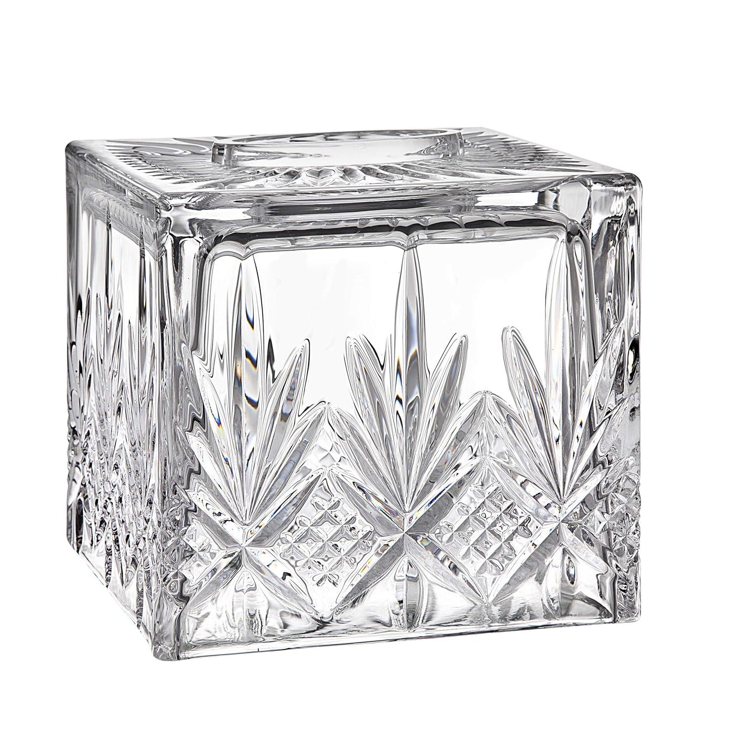 Godinger Dublin Clear Crystal Tissue Box