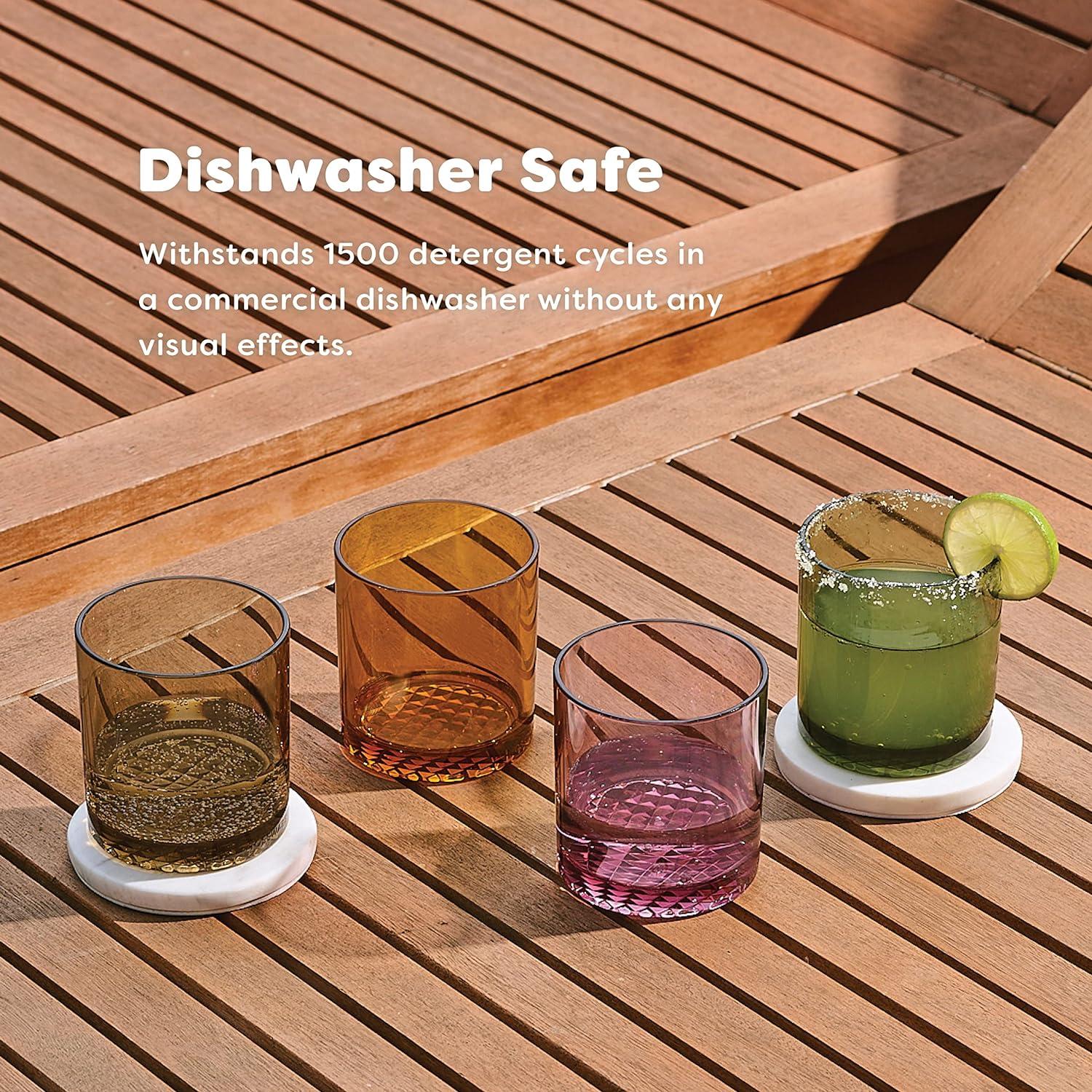 TOSSWARE RESERVE 12oz Old Fashioned Tritan™ Copolyester Glass - Mixed 4 Pack