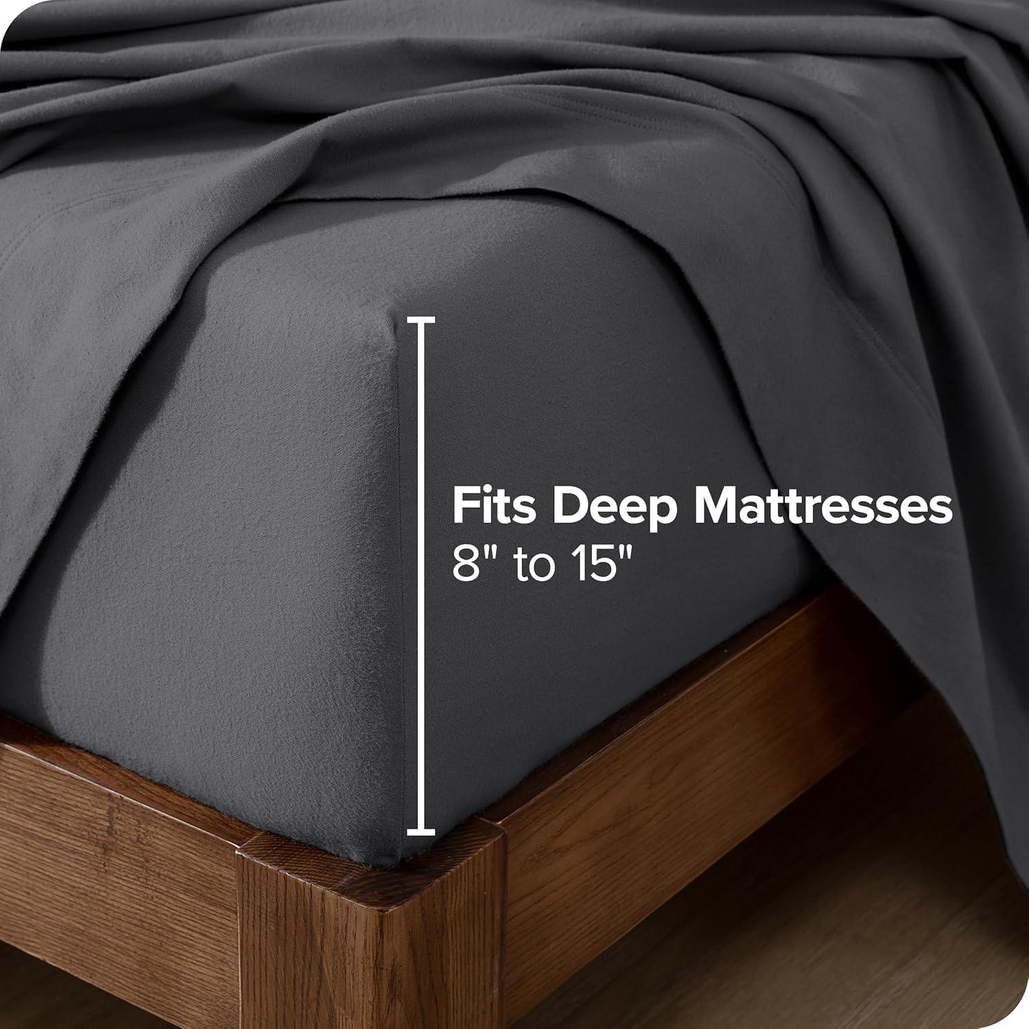 Bare Home Flannel Machine Woven Sheet Set