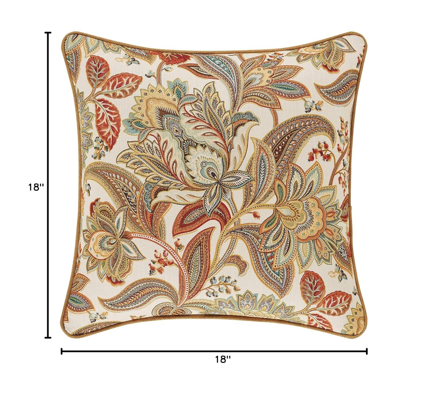 Five Queens Court August 18" Square Decorative Throw Pillow