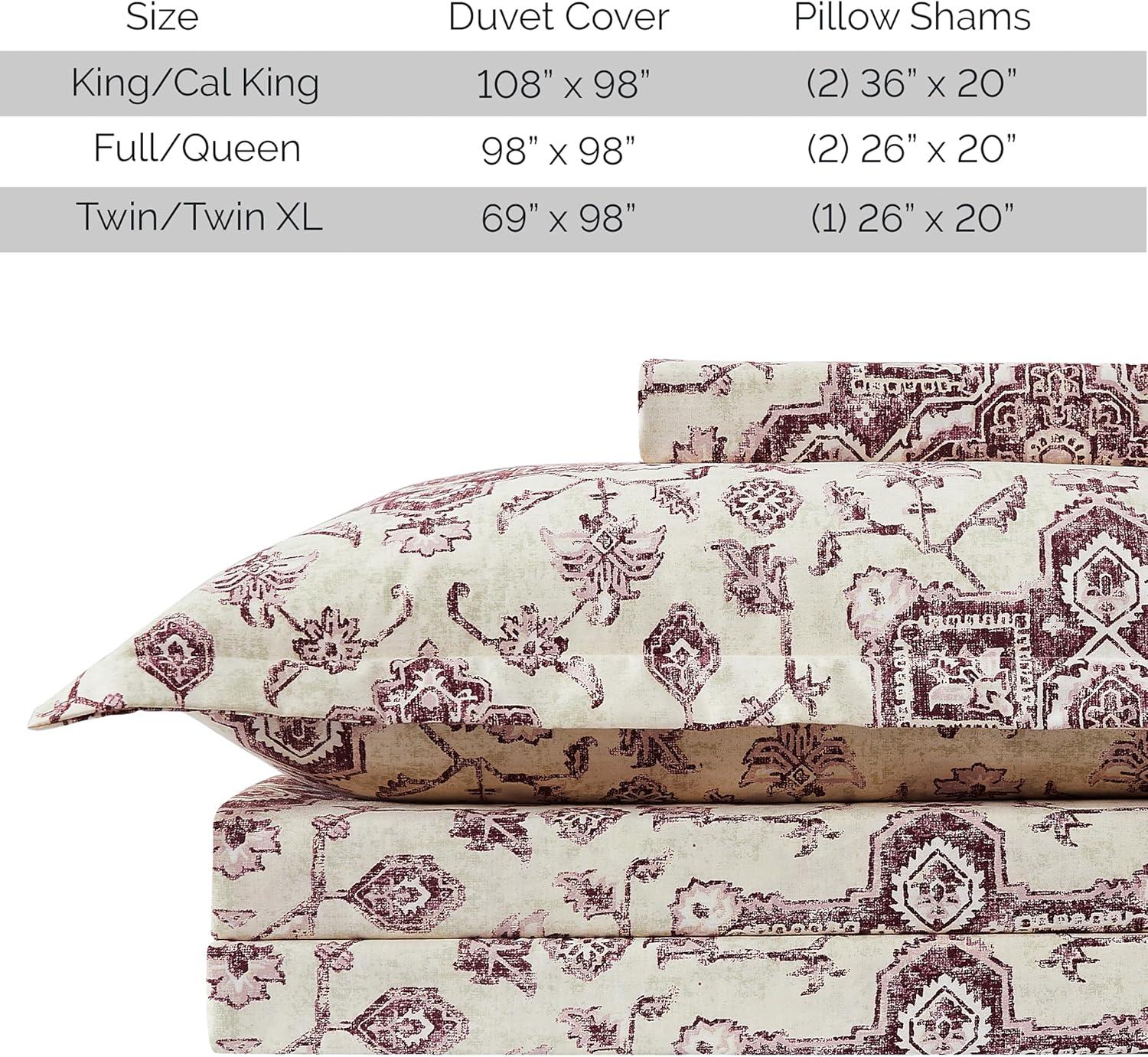 Southshore Fine Living Persia Oversized Reversible ultra-soft Duvet Cover Set with shams