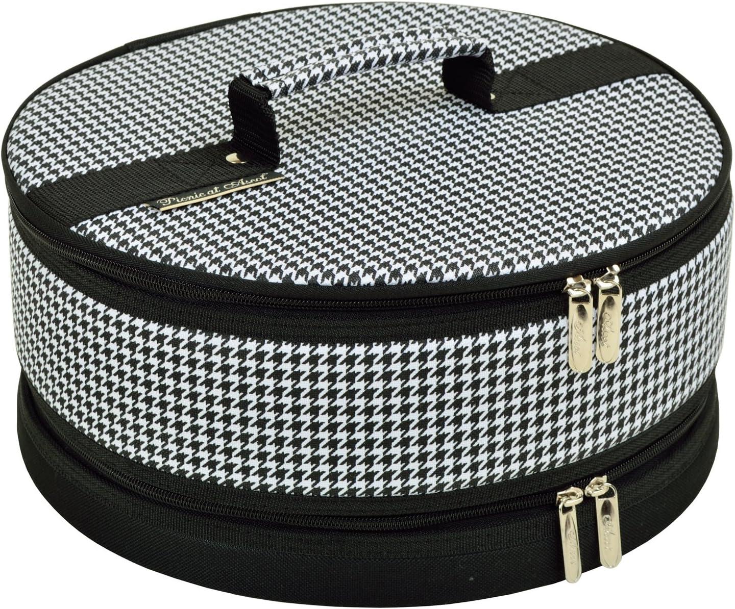 Picnic at Ascot Pie and Cake Carrier 12" Diameter - Houndstooth