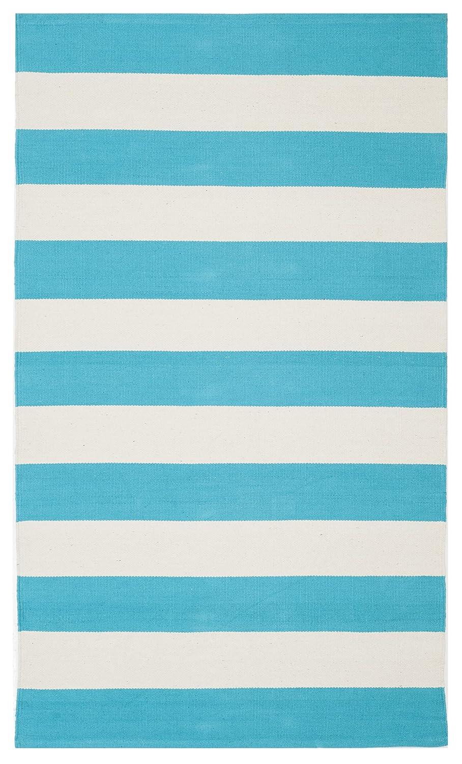 Montauk MTK712 Hand Woven Area Rug - Turquoise/Ivory - 3'x5' - Safavieh.
