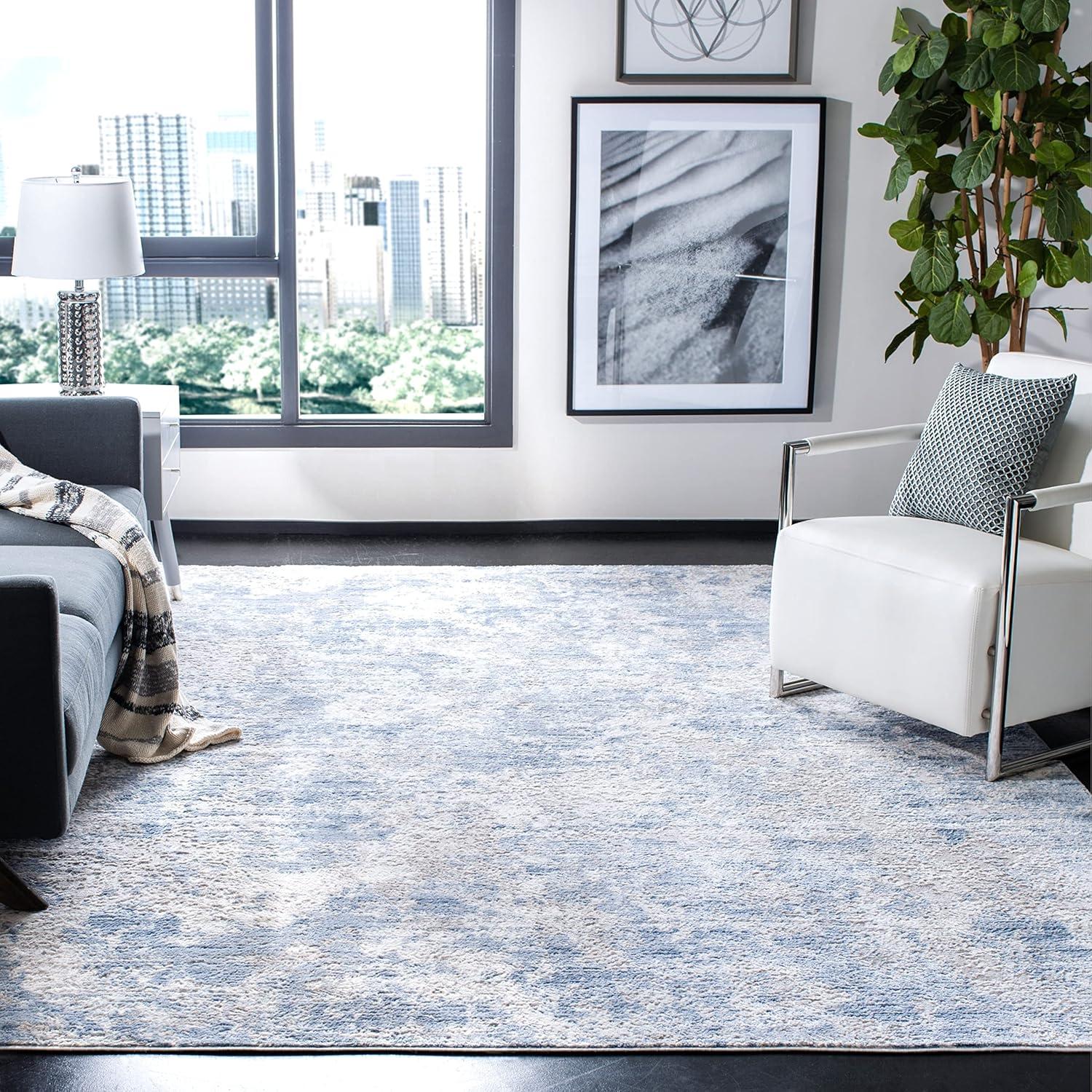 Amelia ALA705 Power Loomed Area Rug - Grey/Ivory - 6'7" round - Safavieh.