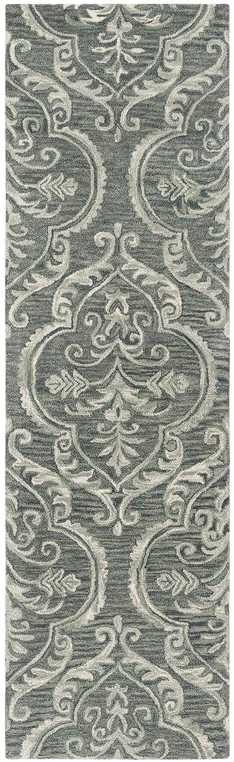 Blossom BLM603 Hand Tufted Runner Rug - Blue/Sage - 2'3"x8' - Safavieh.