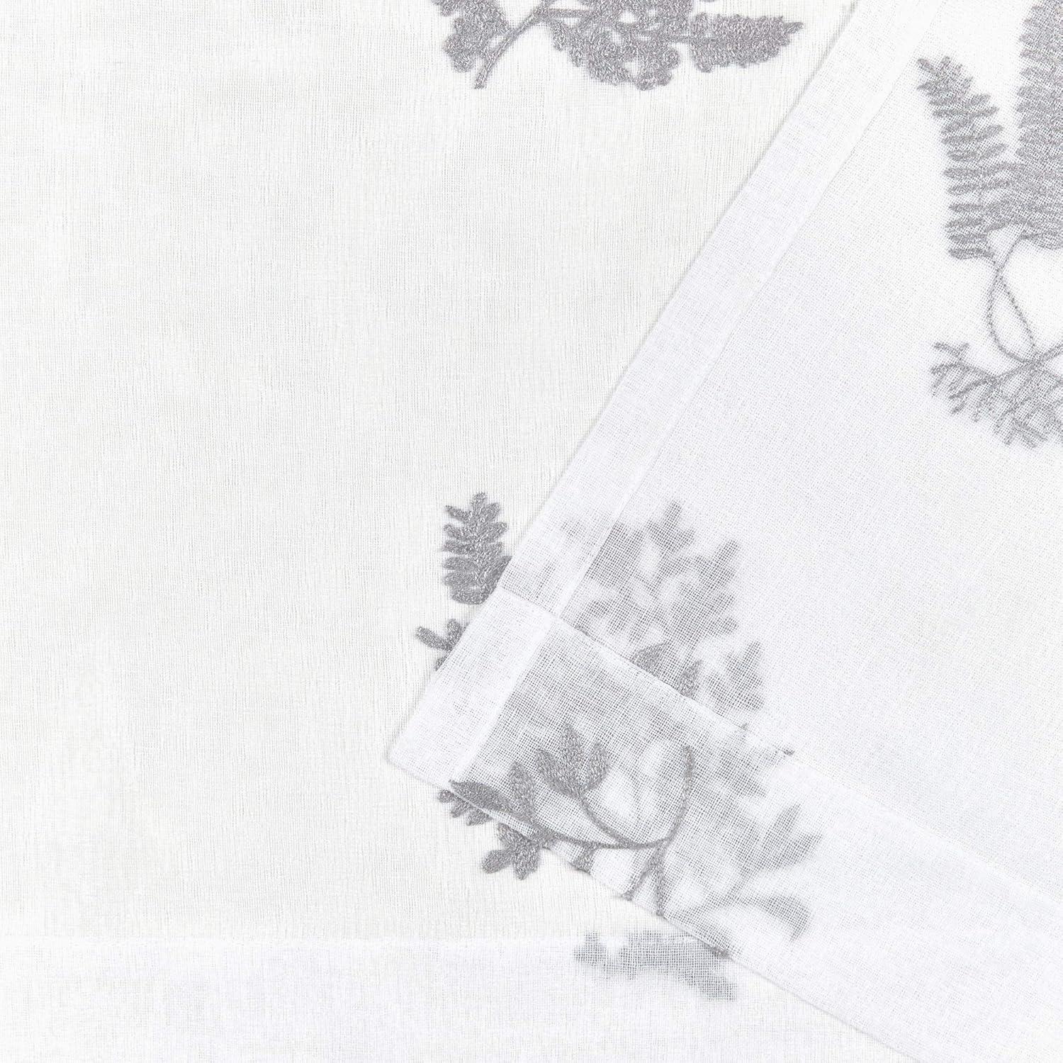 Nicole Miller Nicole Miller New York Mabel Sheer Rod Pocket Curtain Panels Pair (Set of 2)