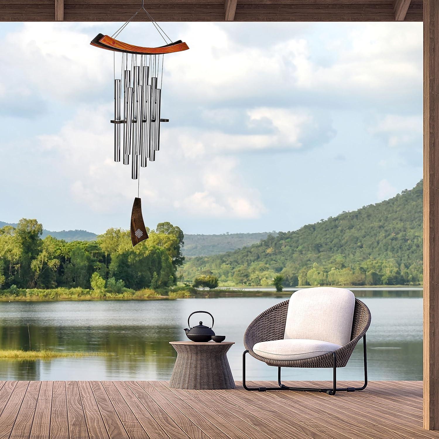 Woodstock Windchimes Woodstock Healing Chime, Wind Chimes For Outside, Wind Chimes For Garden, Patio, and Outdoor Decor, 34"L