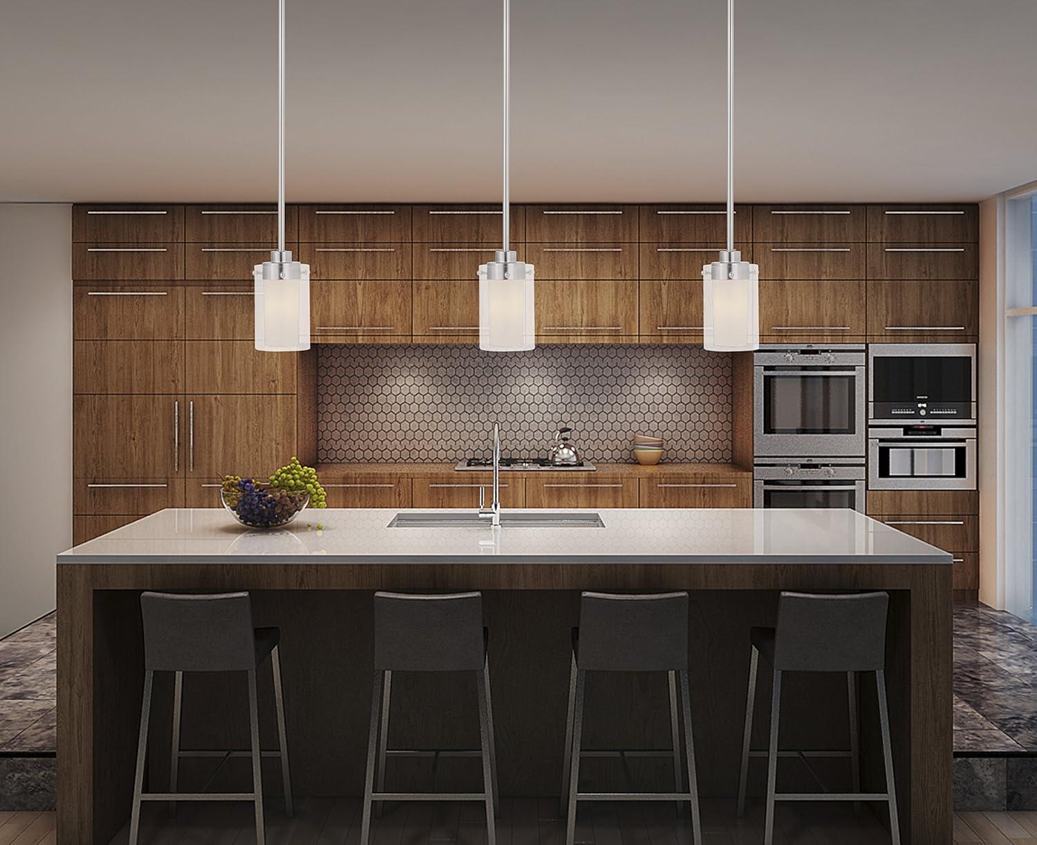 1540-91-Livex Lighting-Manhattan - 1 Light Mini Pendant in Contemporary Style - 5 Inches wide by 8 Inches high     -Traditional Installation