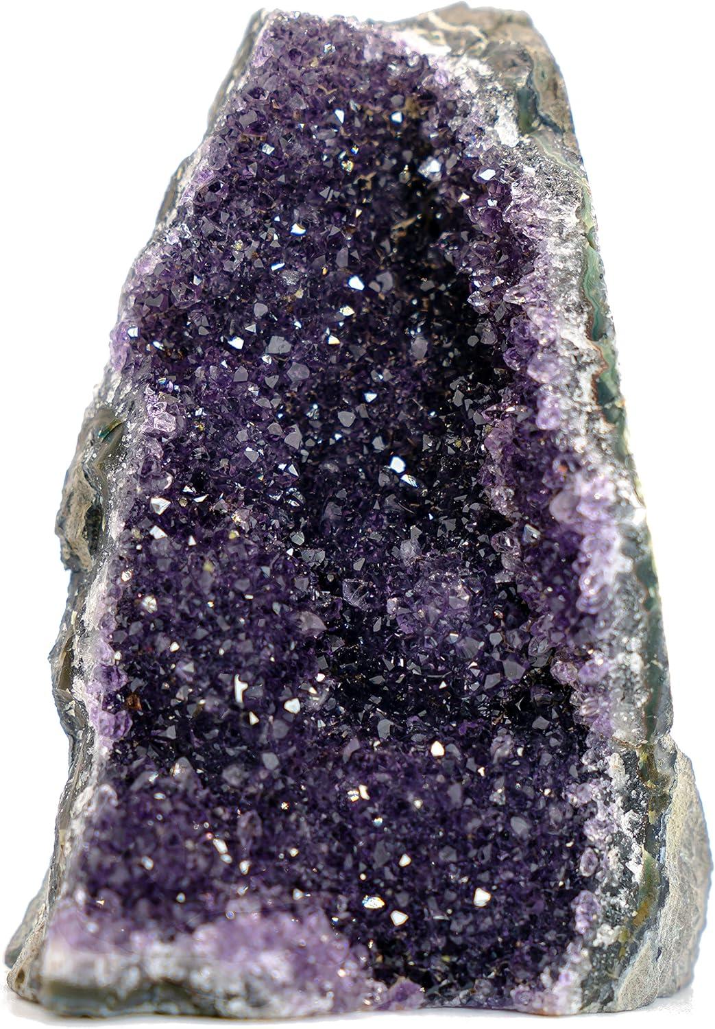 Large Natural Amethyst Deep Purple Quartz Geode from Uruguay