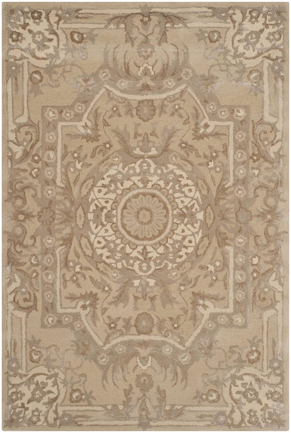 Savonnerie SAV623 Hand Tufted Area Rug - Sand - 6'x9' - Safavieh.
