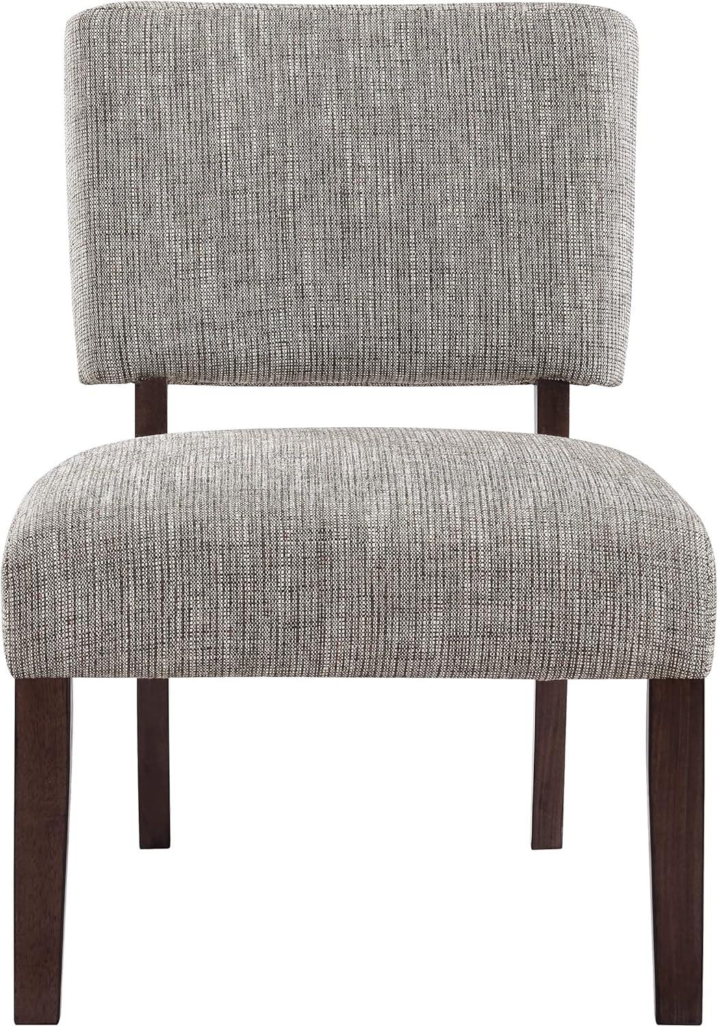 Jasmine Accent Chair in Speckled Charcoal Fabric