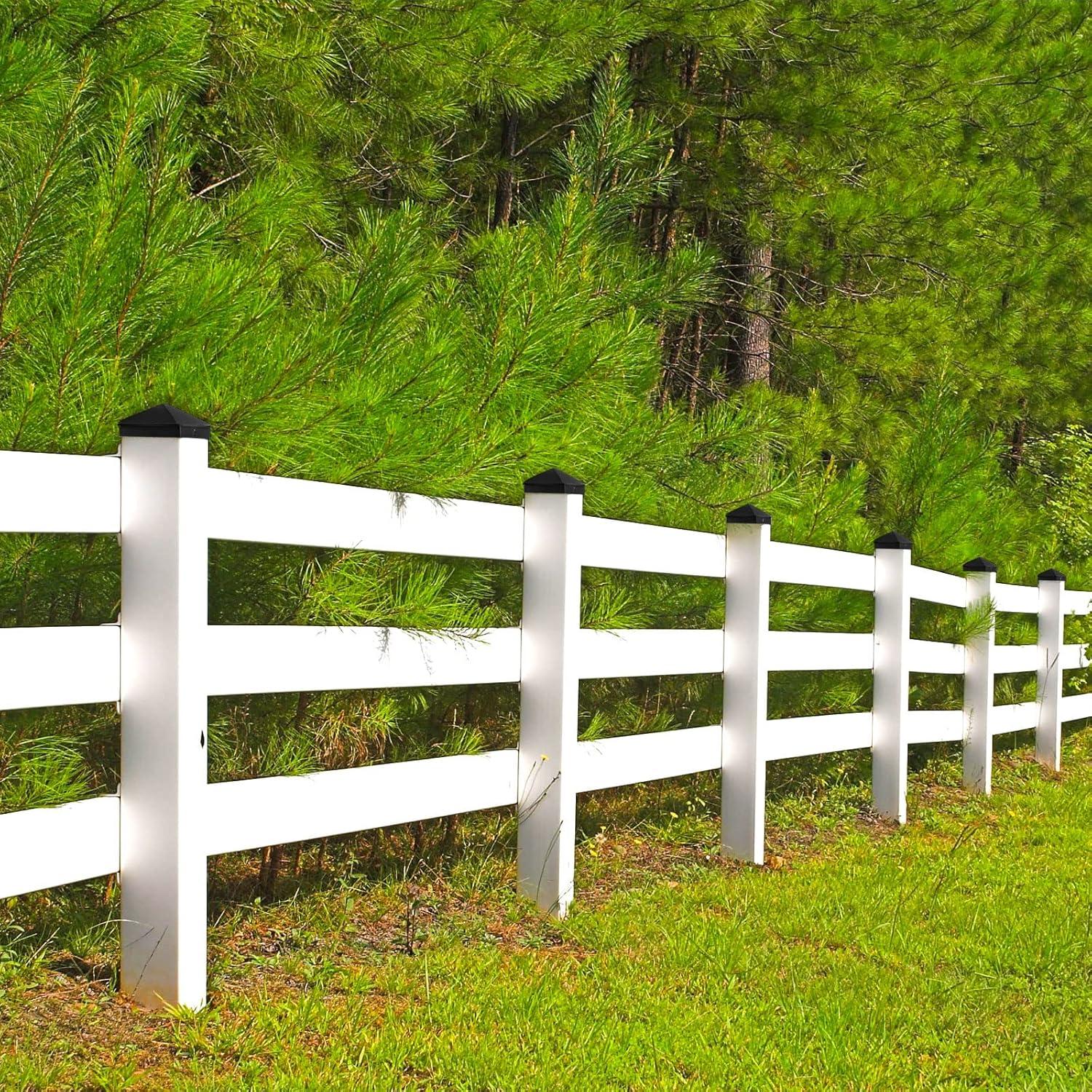 Black Aluminum Pyramid Post Caps for 4x4 Wood Posts, 6 Pack