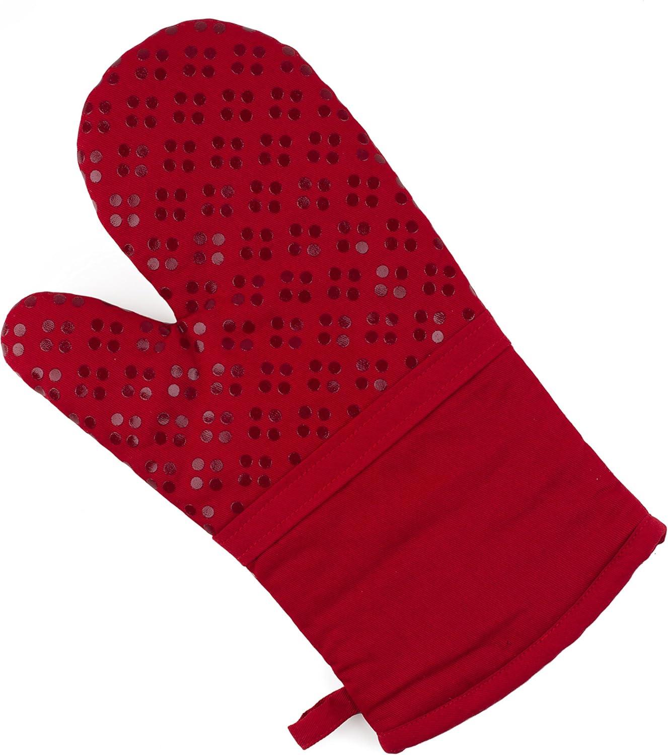 Red Cotton Terry Kitchen Towel and Mitt Set, 9 Pieces