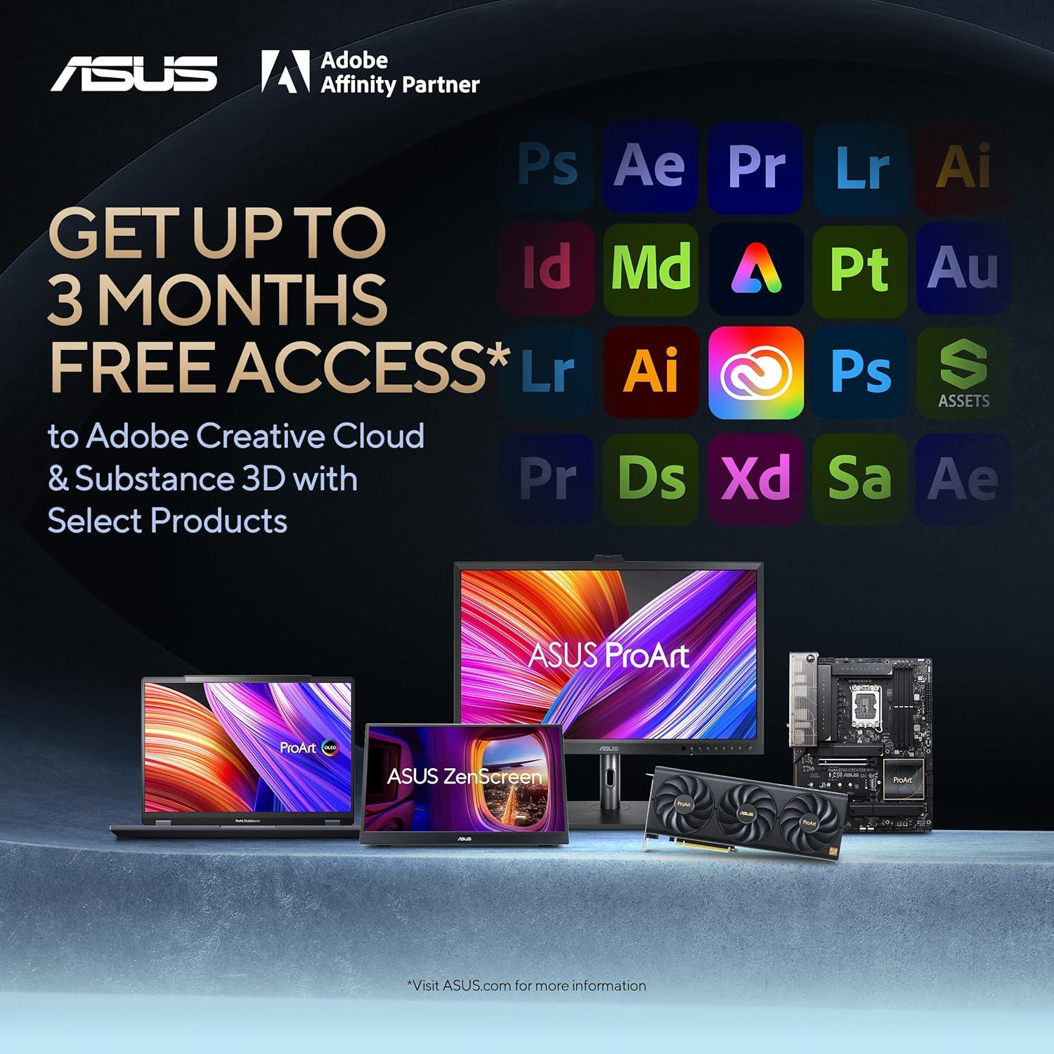 ASUS ProArt PA278CV Professional Monitor – 27", IPS, QHD (2560 x 1440), 100% sRGB, 100% Rec. 709, Color Accuracy ΔE < 2, Calman Verified, USB-C, DisplayPort Daisy-chaining, ProArt Preset,  Ergo Stand