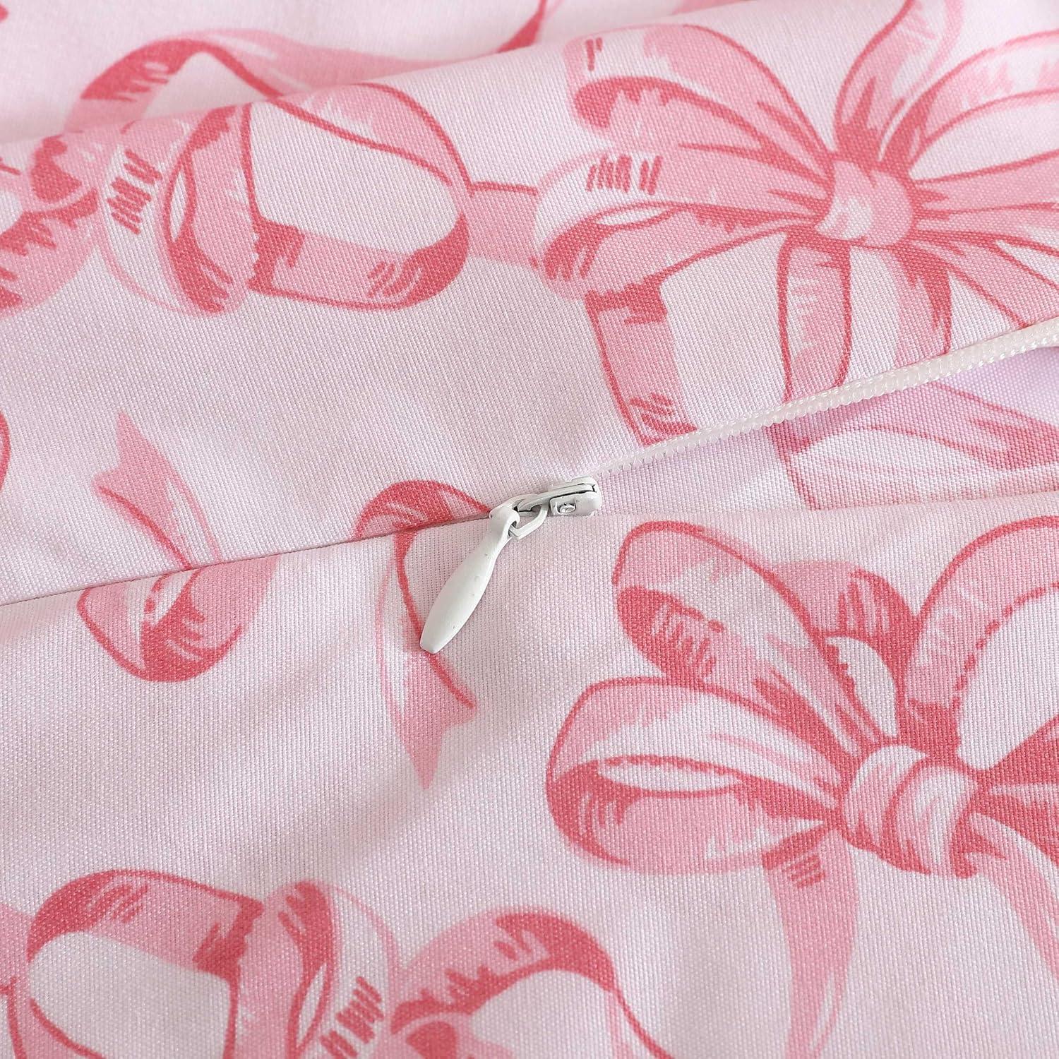 Betsey Johnson Betsey Johnson Ballet Bows Pink Reversible Duvet Cover Set