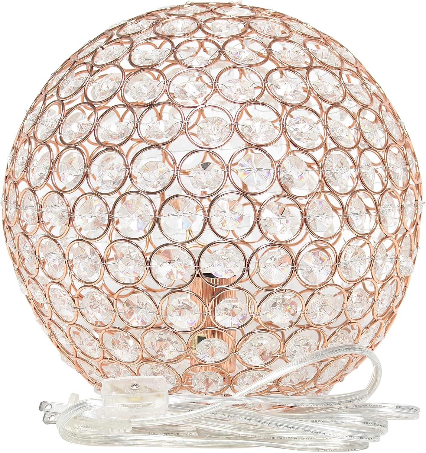 10" Elipse Crystal Ball Sequin Table Lamp - Elegant Designs