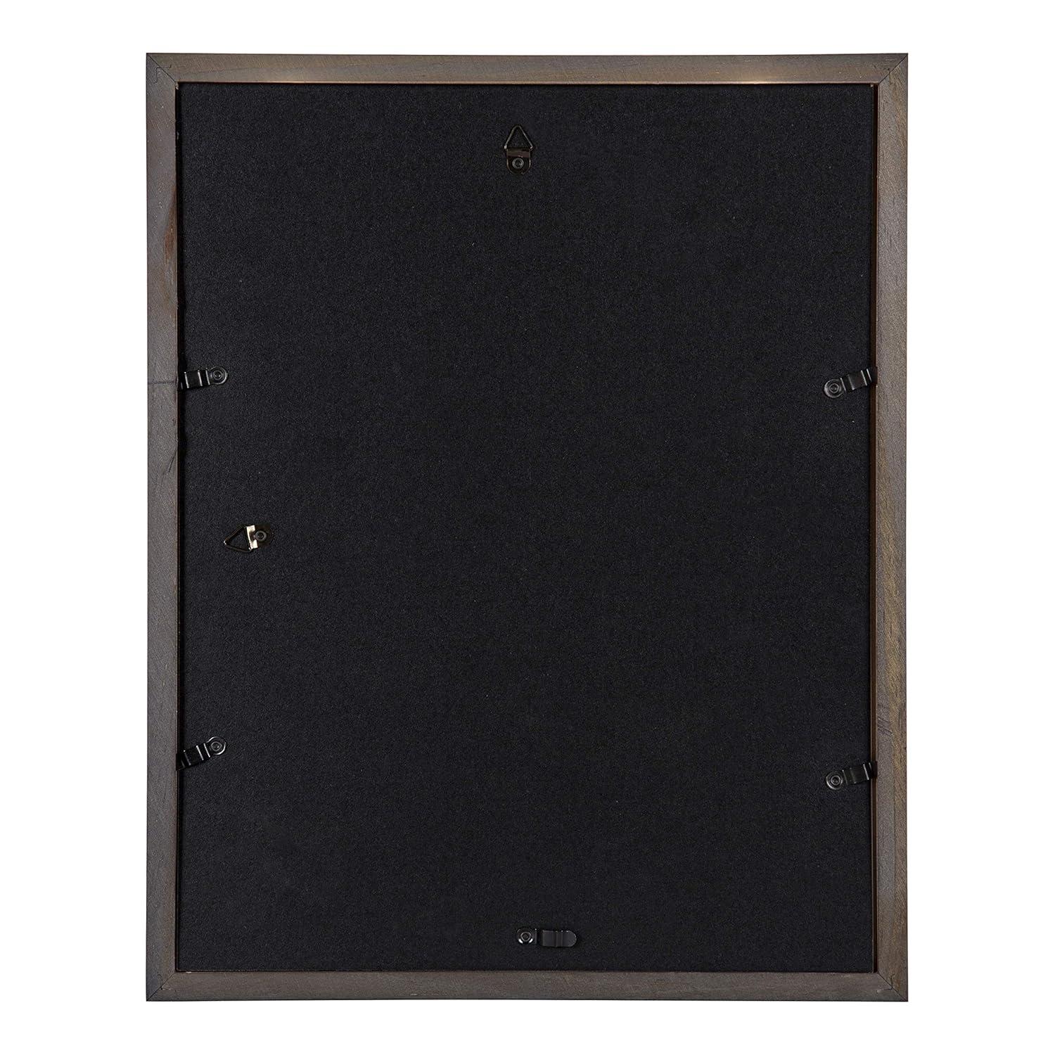 DesignOvation Gallery Rectangle Wood Wall Frame, 11x14 matted to 8x10, Gray