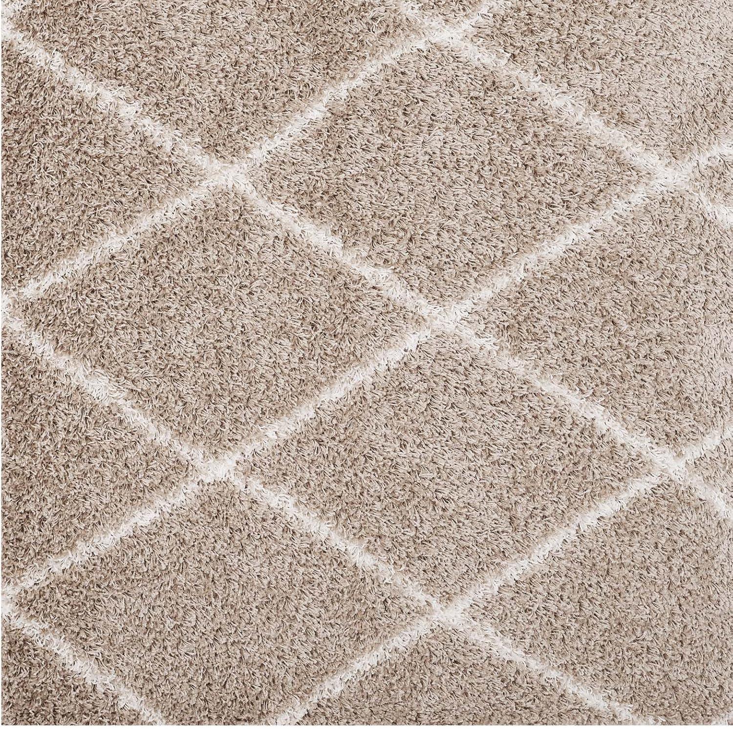 Modway Toryn Diamond Lattice Shag Area Rug