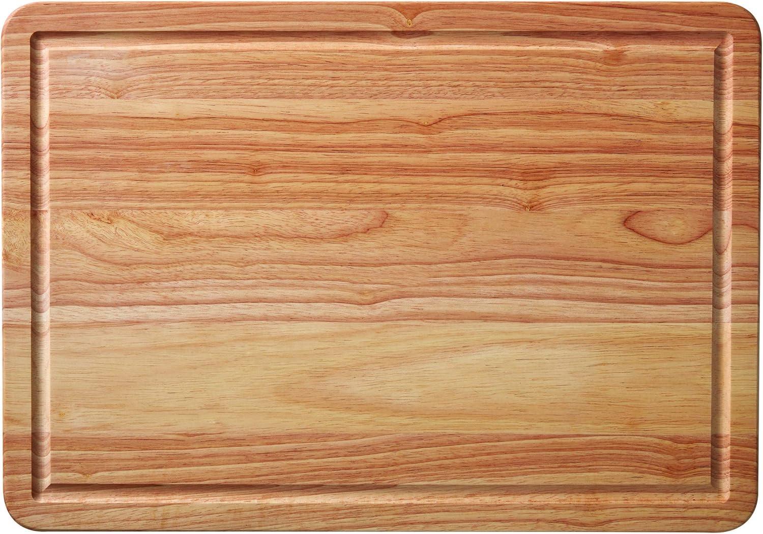 Farberware 14 -inch x 20 -inch Wood Cutting Board with Perimeter Trench