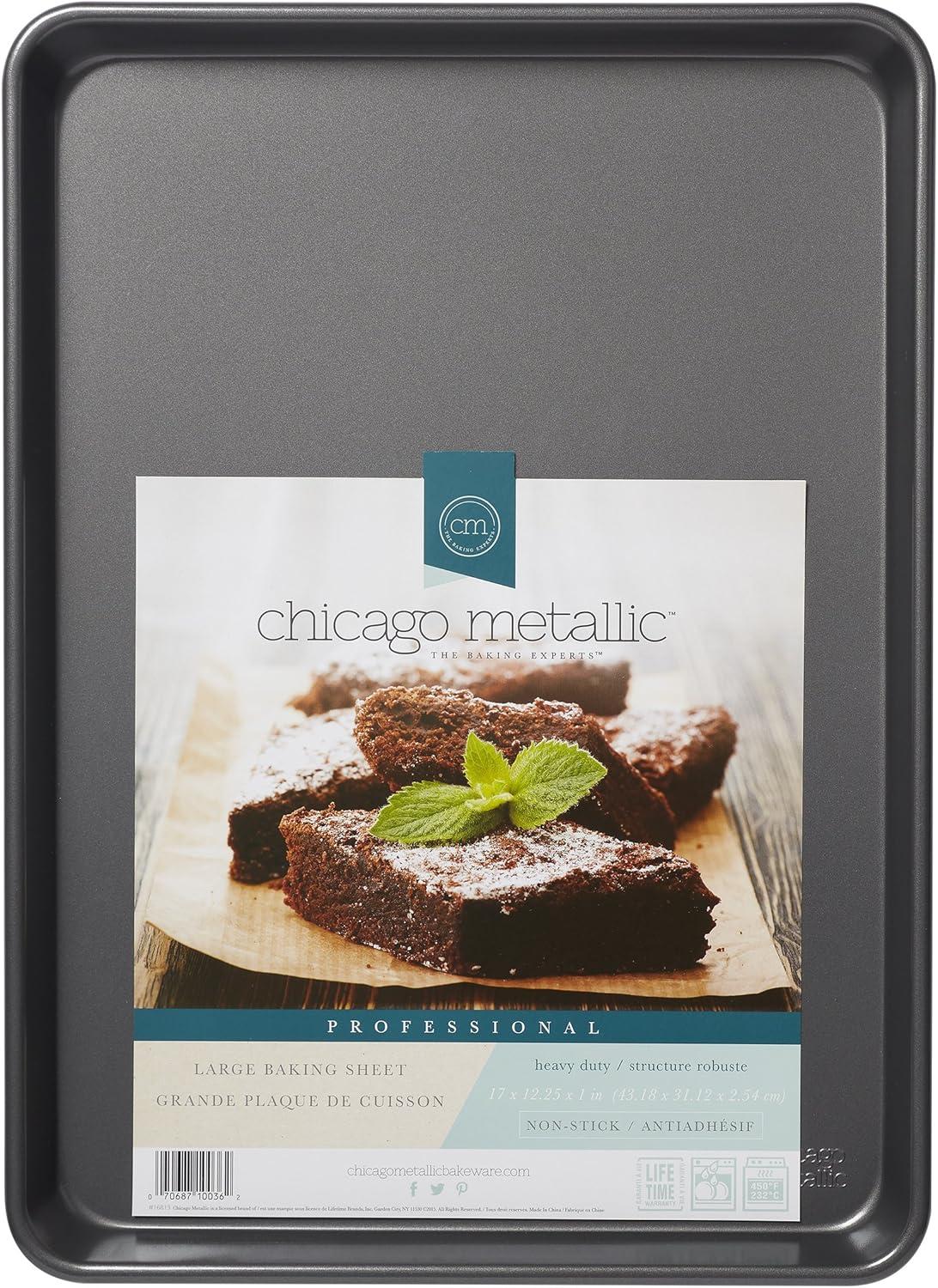 Chicago Metallic 12 in. W X 16-3/4 in. L Cookie and Jelly Roll Pan Gray 1 pk